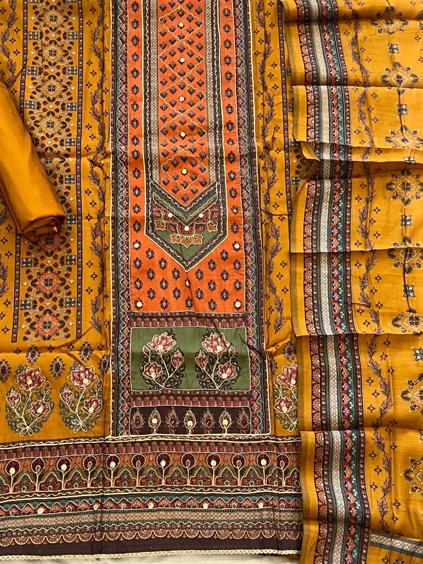 MUSTERD NAYAB MUSLIN EMBROIDERY SUIT