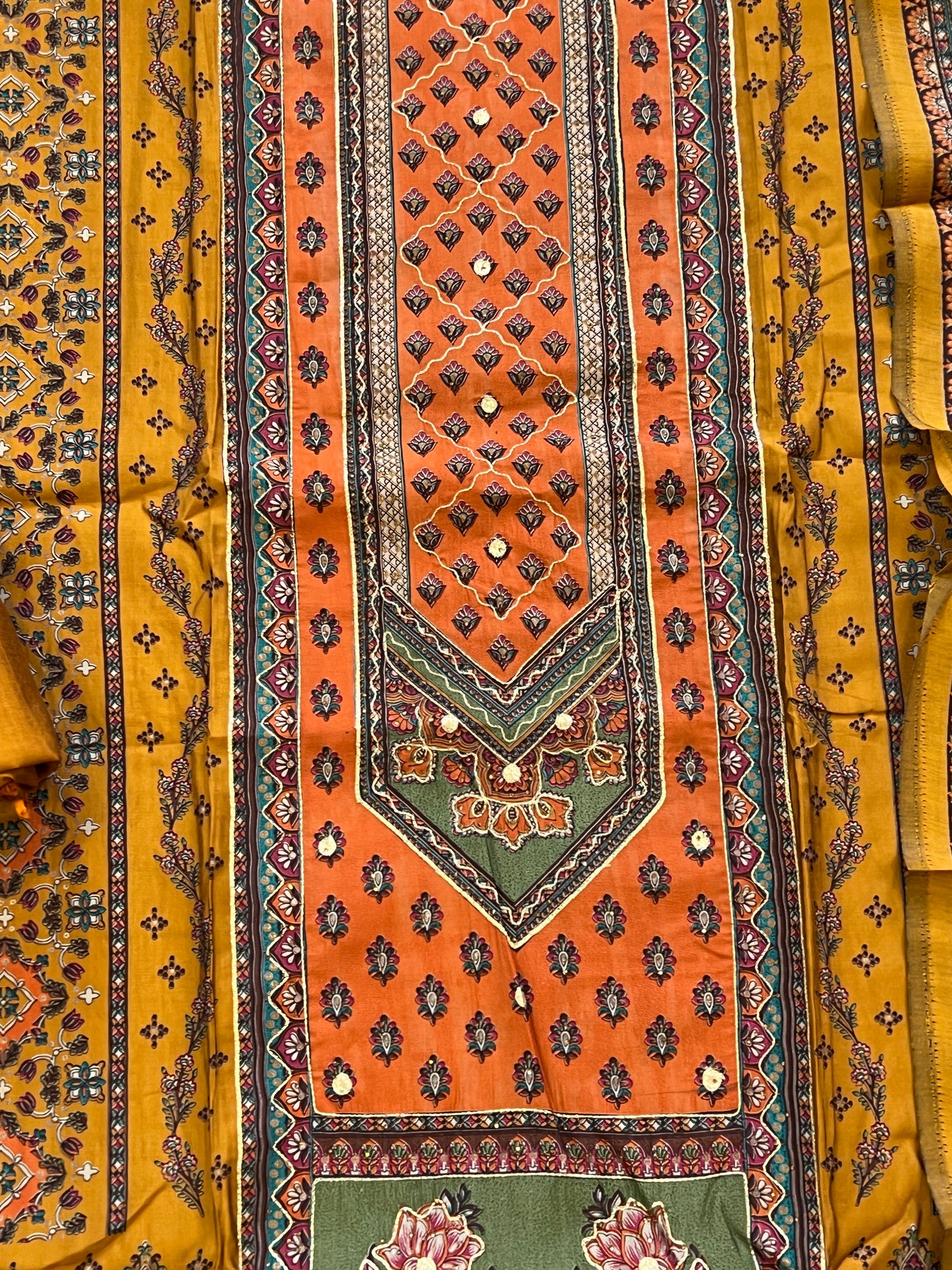MUSTERD NAYAB MUSLIN EMBROIDERY SUIT