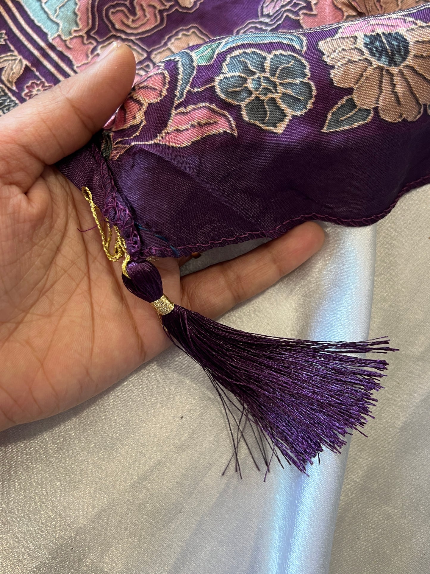 PURPLE MUSLIN EMBROIDERY SUIT 281