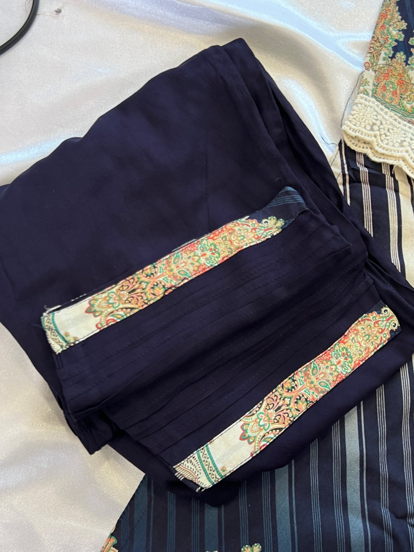 MARKESH BLUE COTTON READYMADE SUIT 6 Q