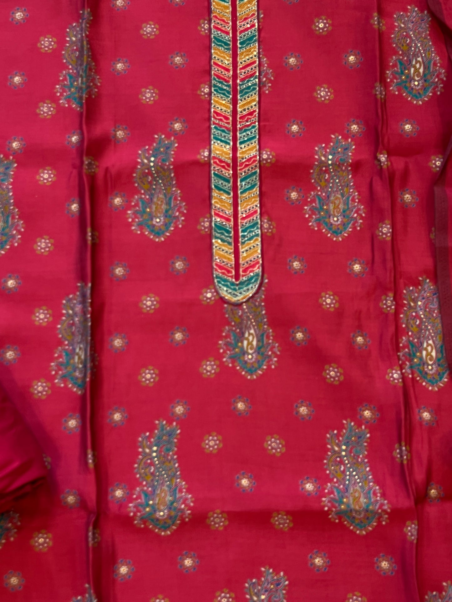 RANI PINK MUMTAZ MUSLIN EMBROIDERY SUIT