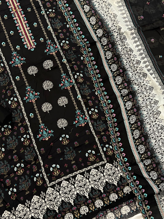 SABA BIN SAEED LAWN EMBROIDERY SUIT 3477 Q