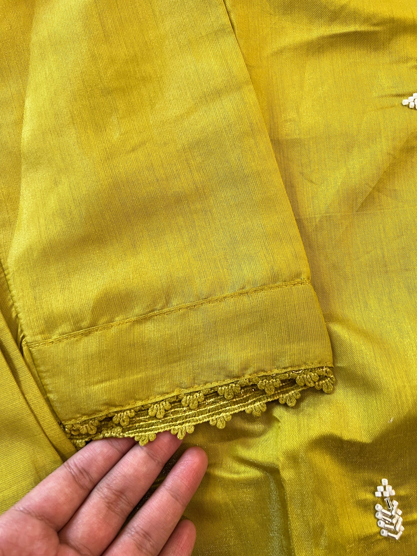 GREEN SILK EMBROIDERY SUIT
