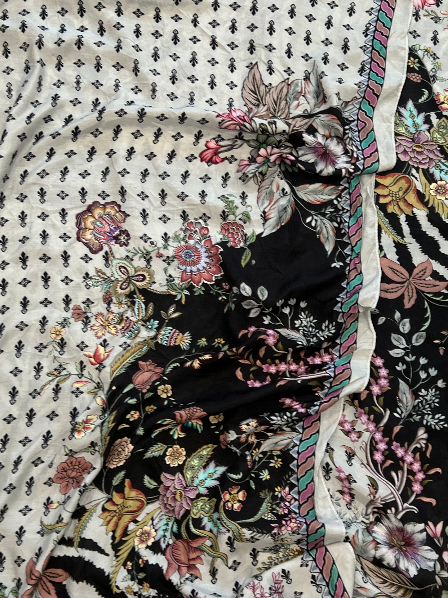 PURE MUSLIN HAND WORK EMBROIDERY SUIT 249 Q