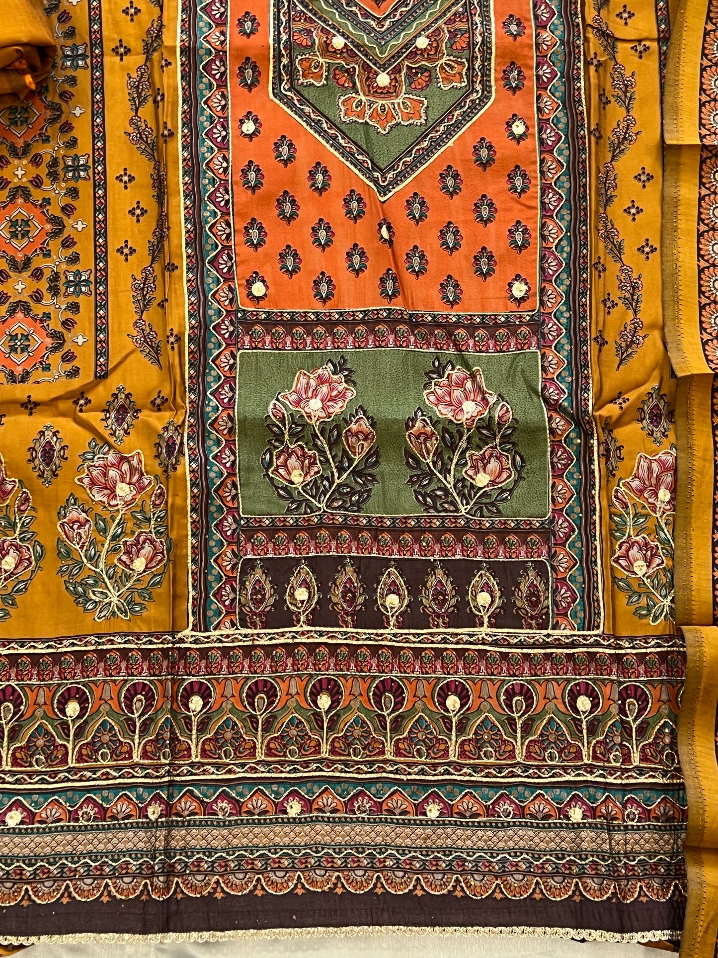 MUSTERD NAYAB MUSLIN EMBROIDERY SUIT