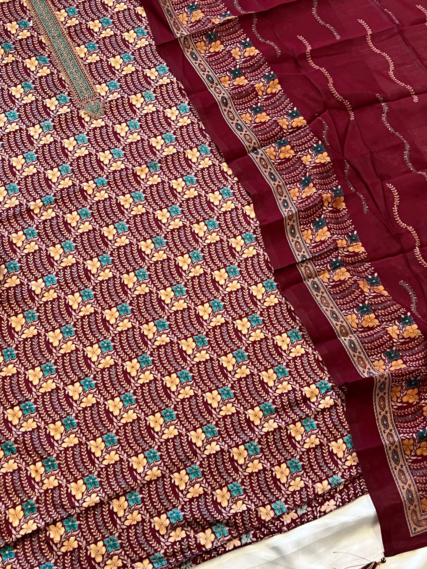 KALKI MUSLIN EMBROIDERY SUIT