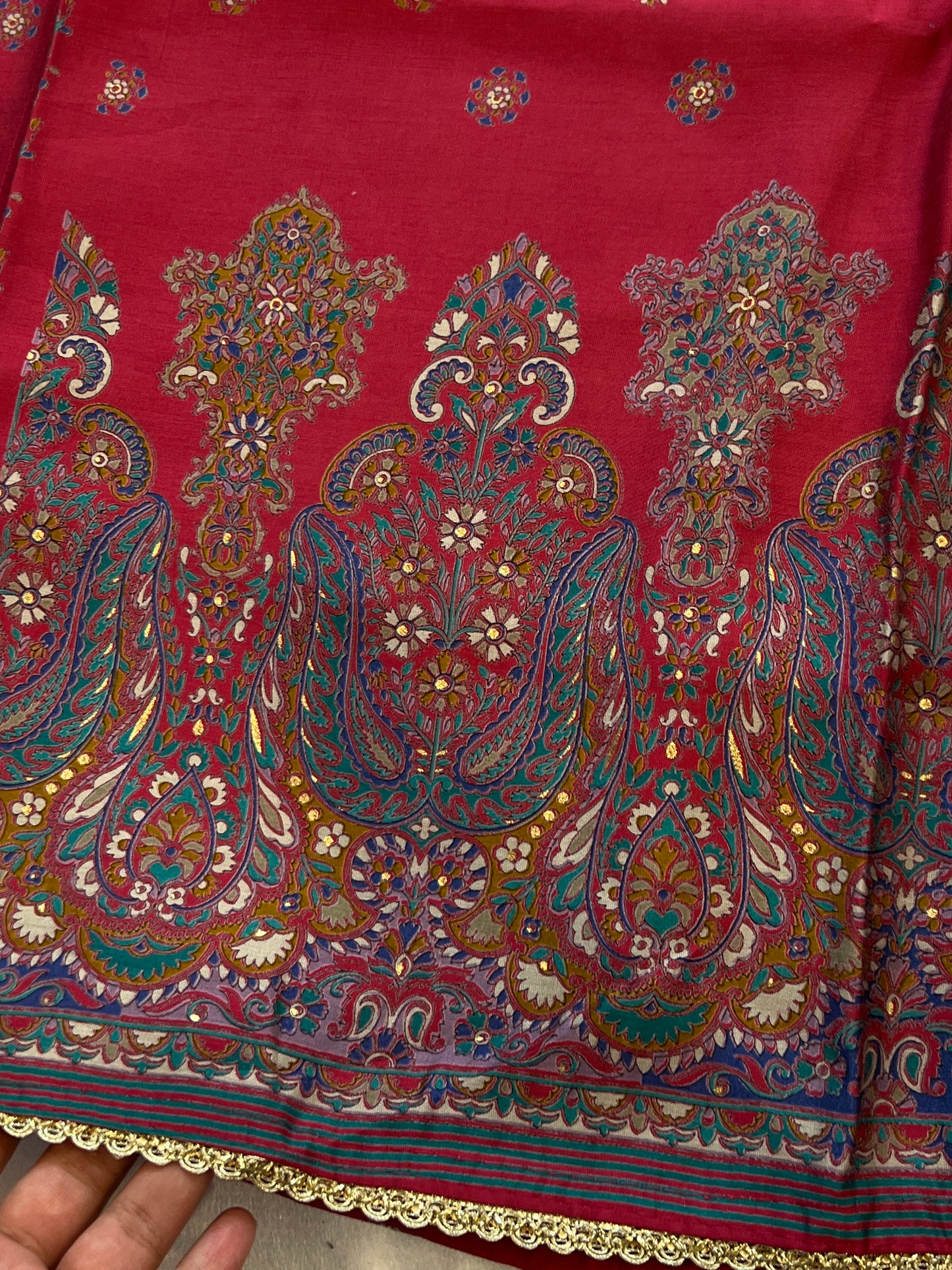 RANI PINK MUMTAZ MUSLIN EMBROIDERY SUIT