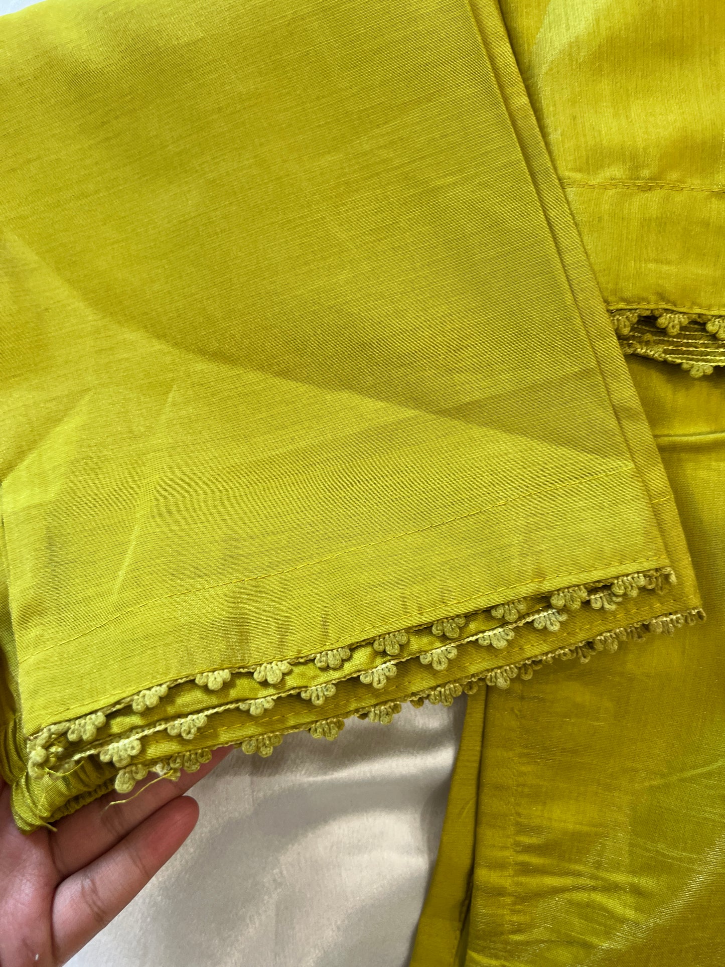 GREEN SILK EMBROIDERY SUIT