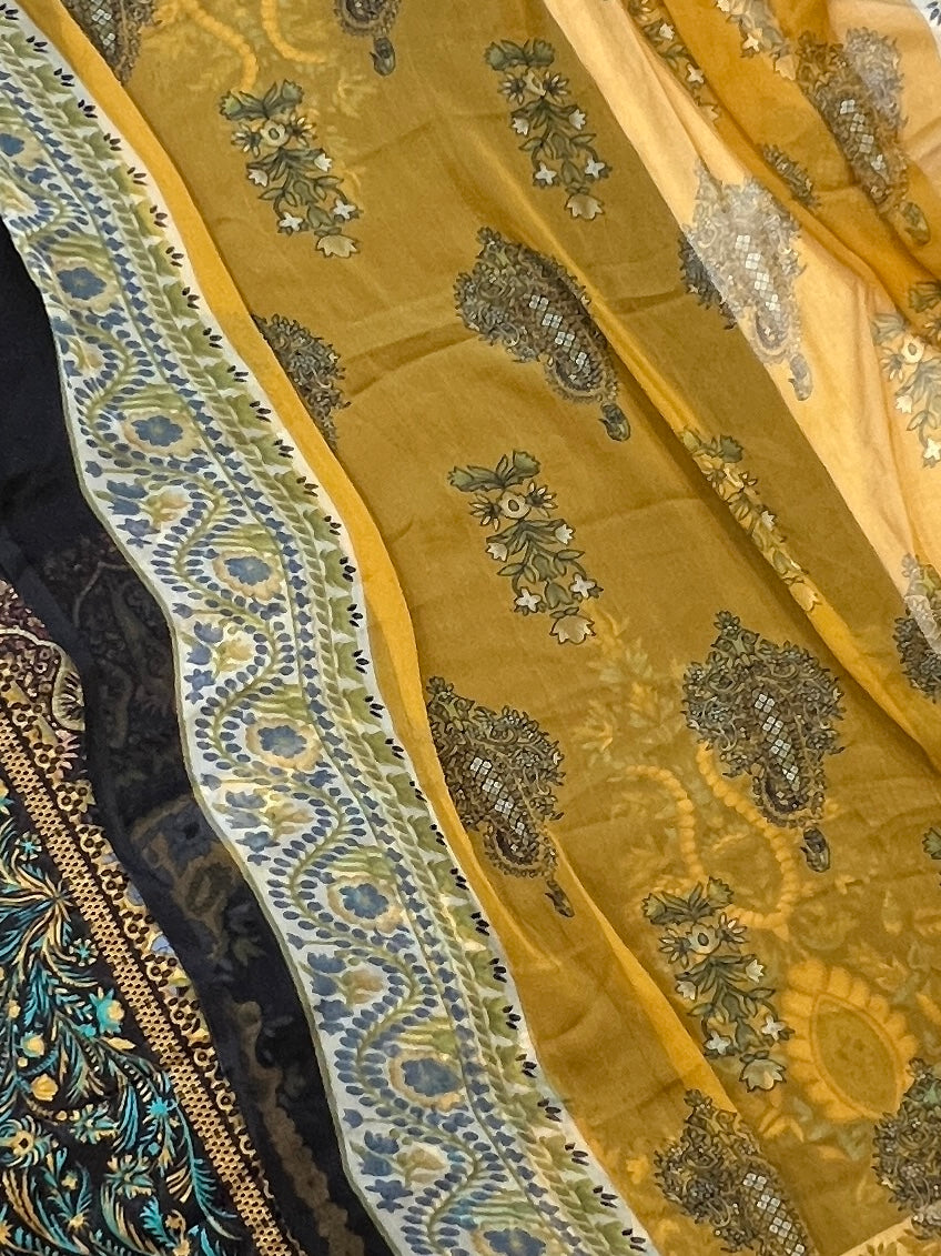 HARSHA BLACK COTTON PATCH SUIT