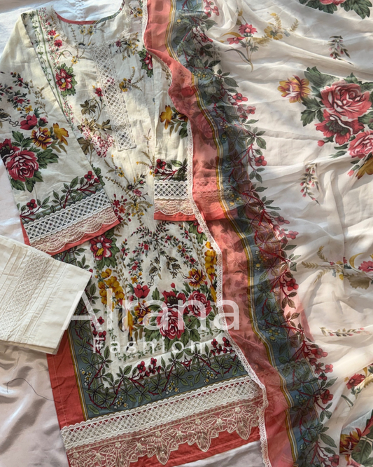 HARSHA OFF WHITE READYMADE SUIT