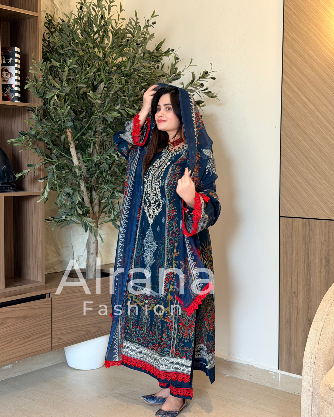 HARSHA BLUE READYMADE SUIT Q