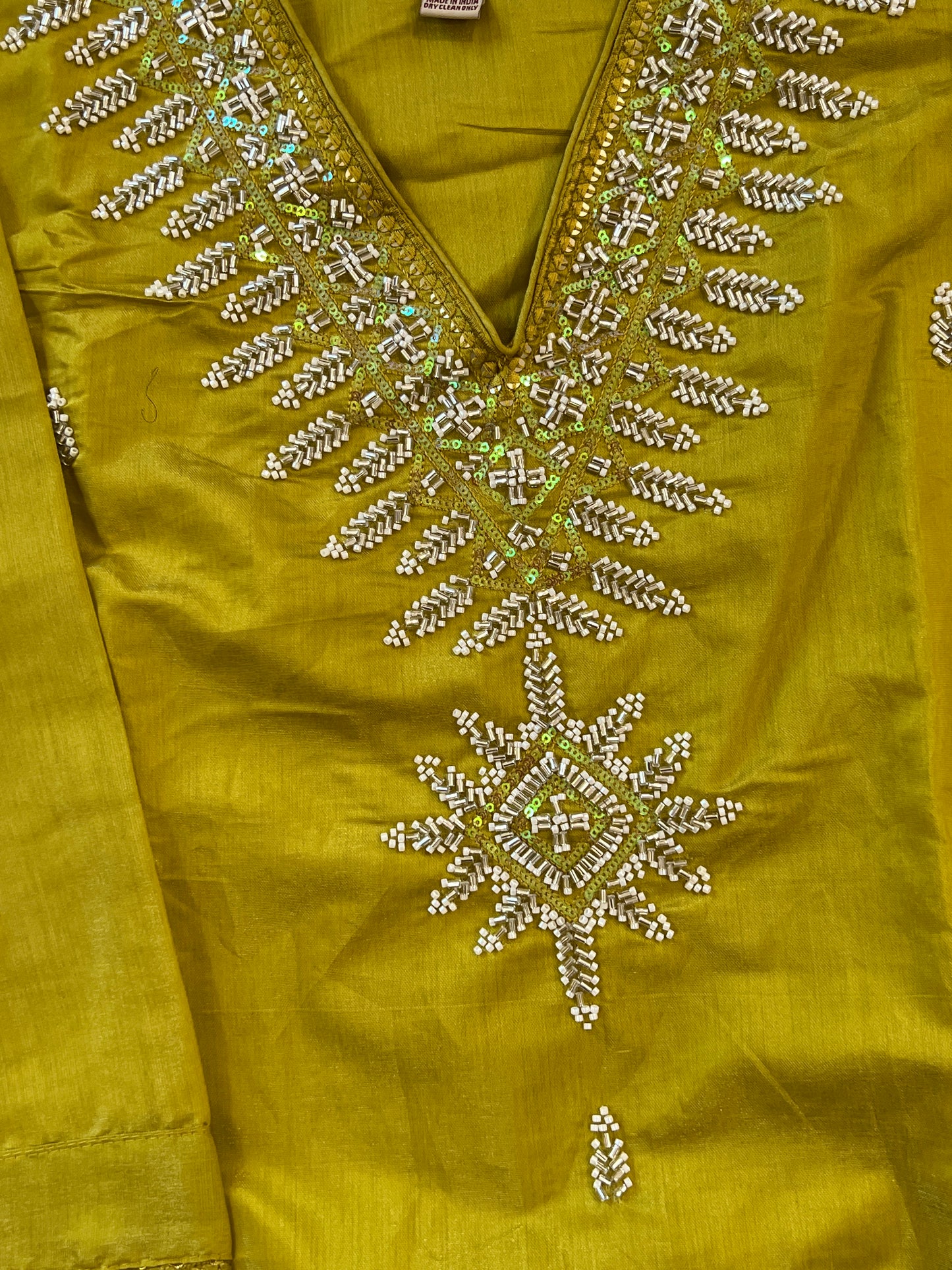 GREEN SILK EMBROIDERY SUIT