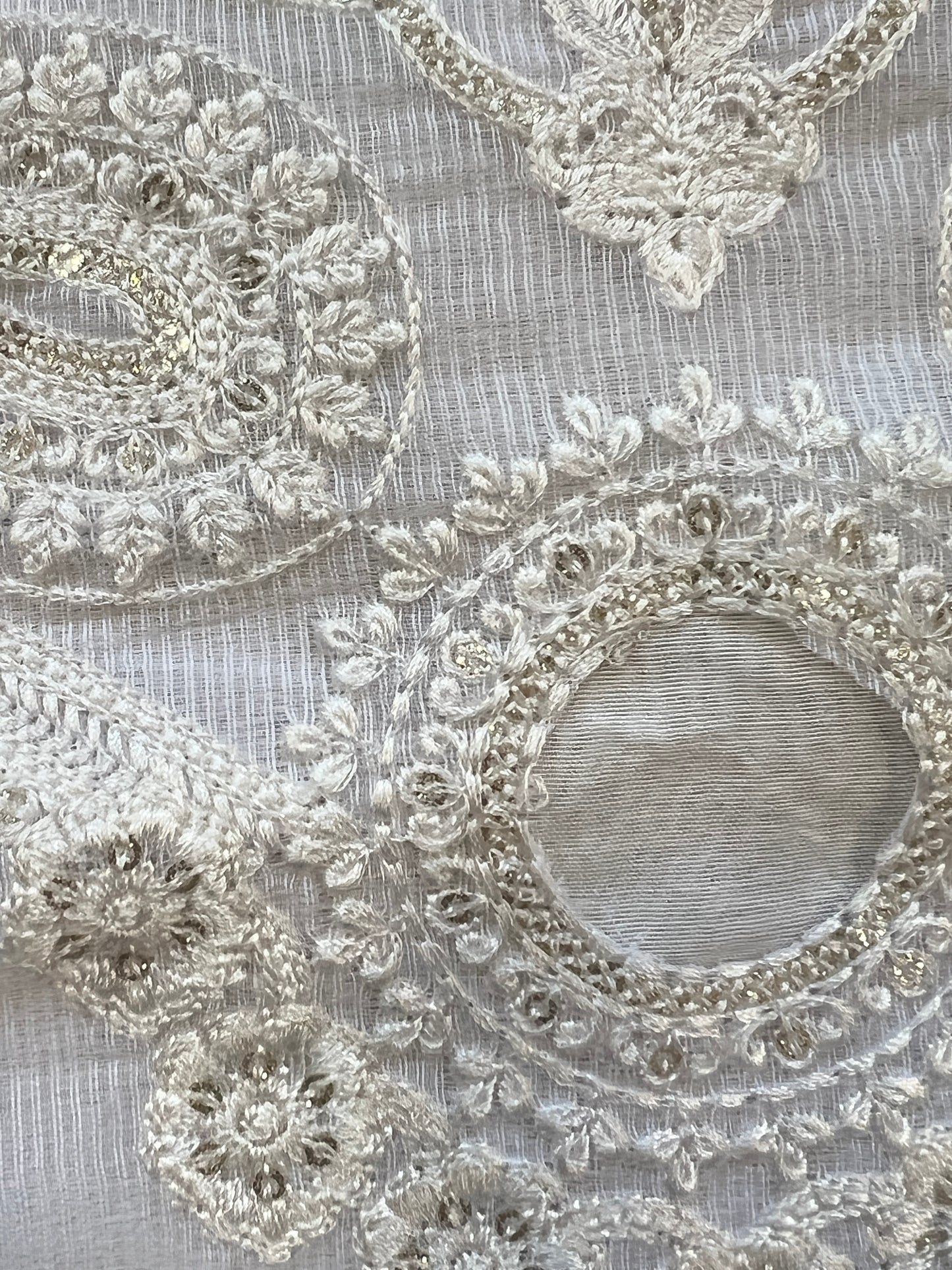 TAWAKKAL WHITE EMBROIDERED READYMADE SUIT