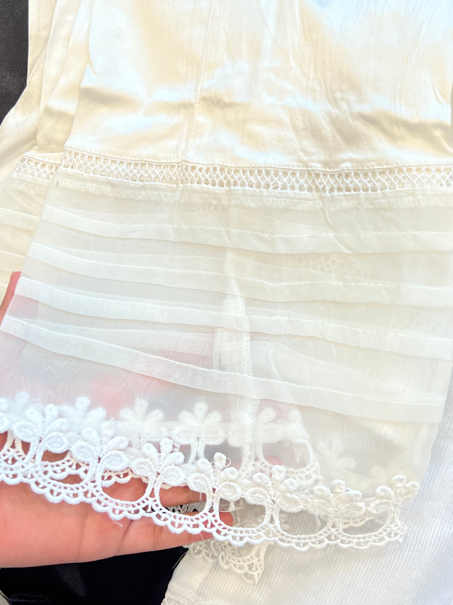 TAWAKKAL WHITE EMBROIDERED READYMADE SUIT