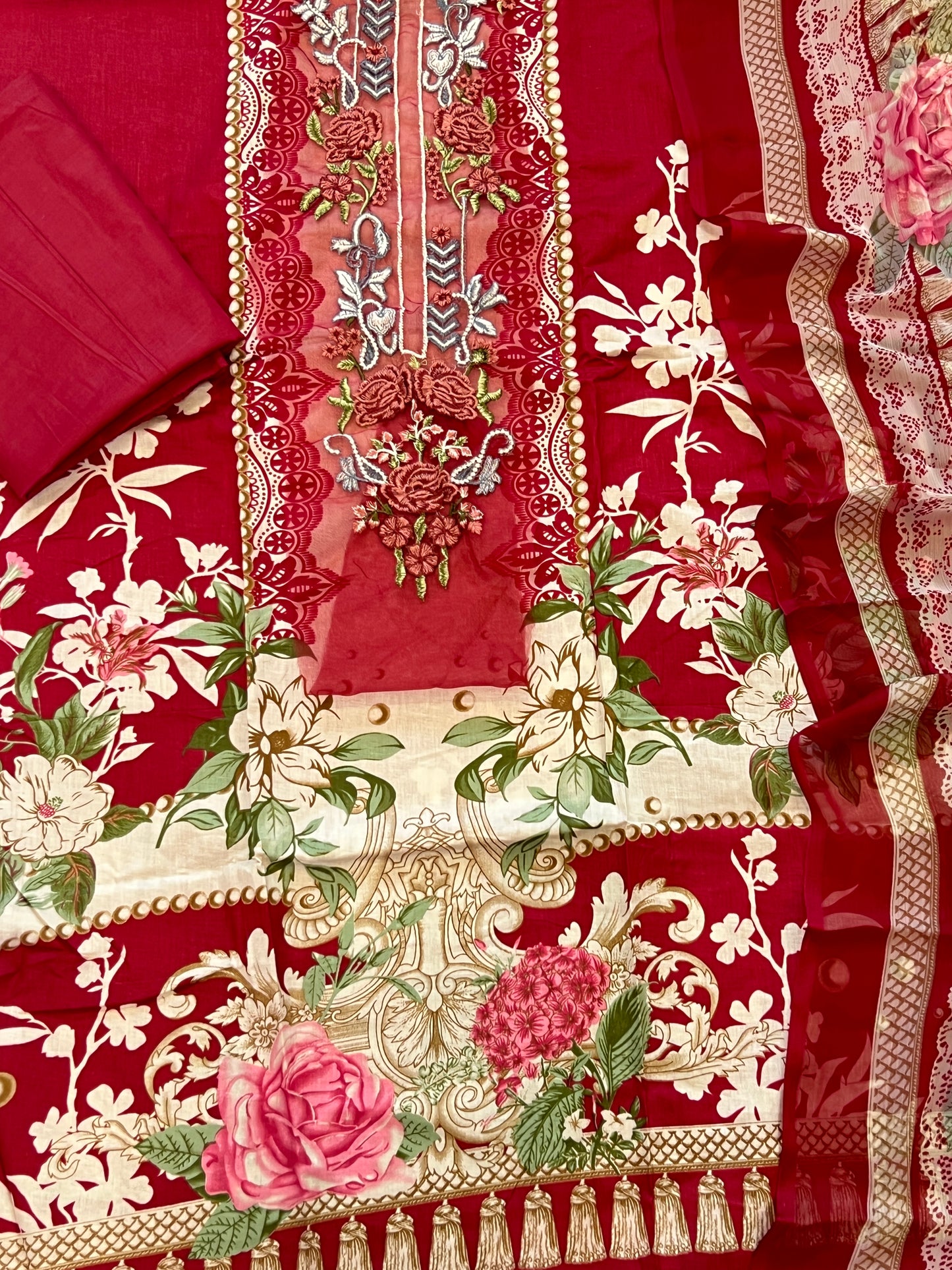 FLORAL COTTON PATCH SUIT