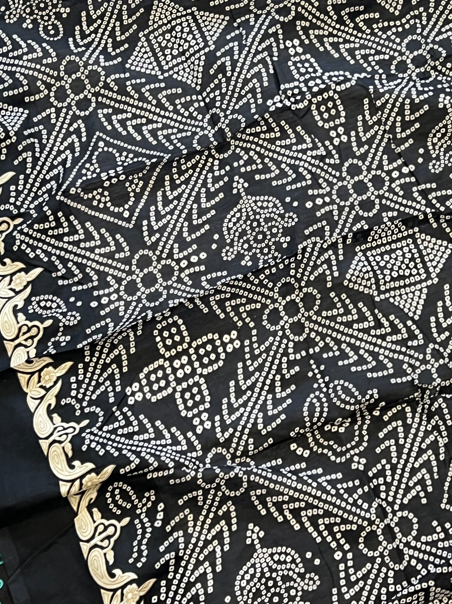 BLACK COTTON PATCH SUIT