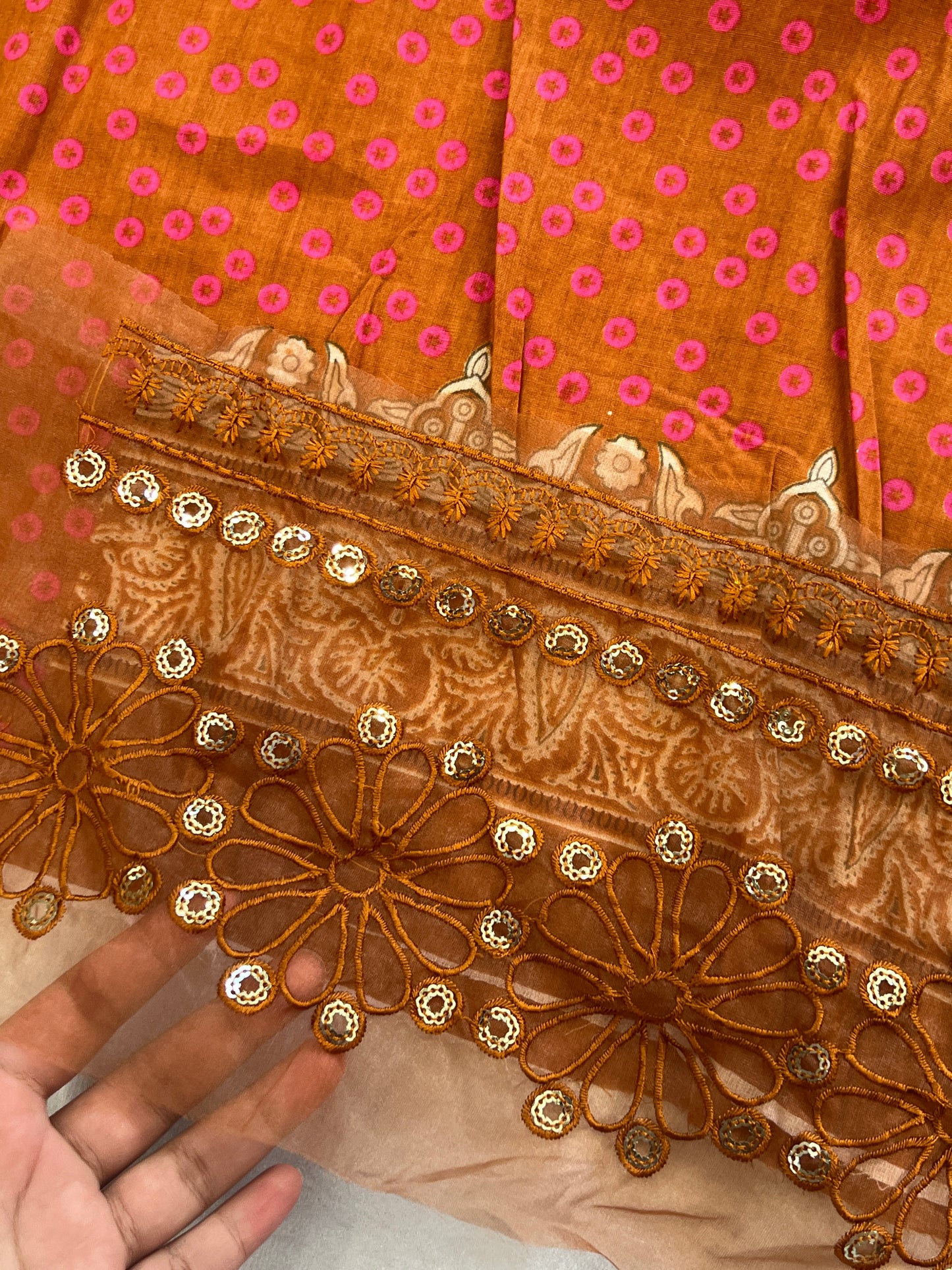 RUST COTTON PATCH SUIT