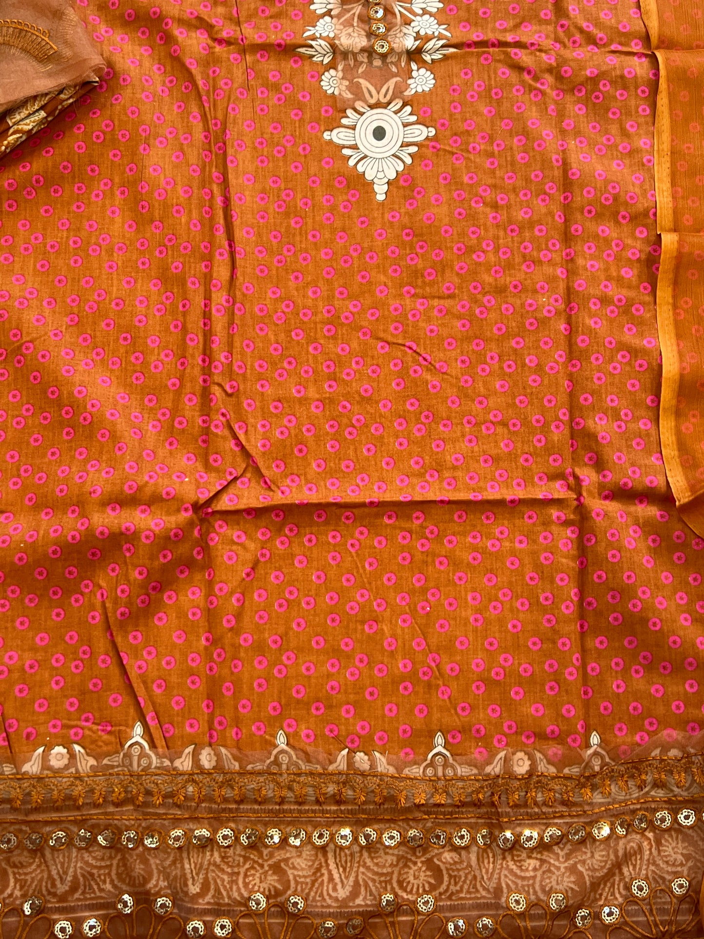 RUST COTTON PATCH SUIT