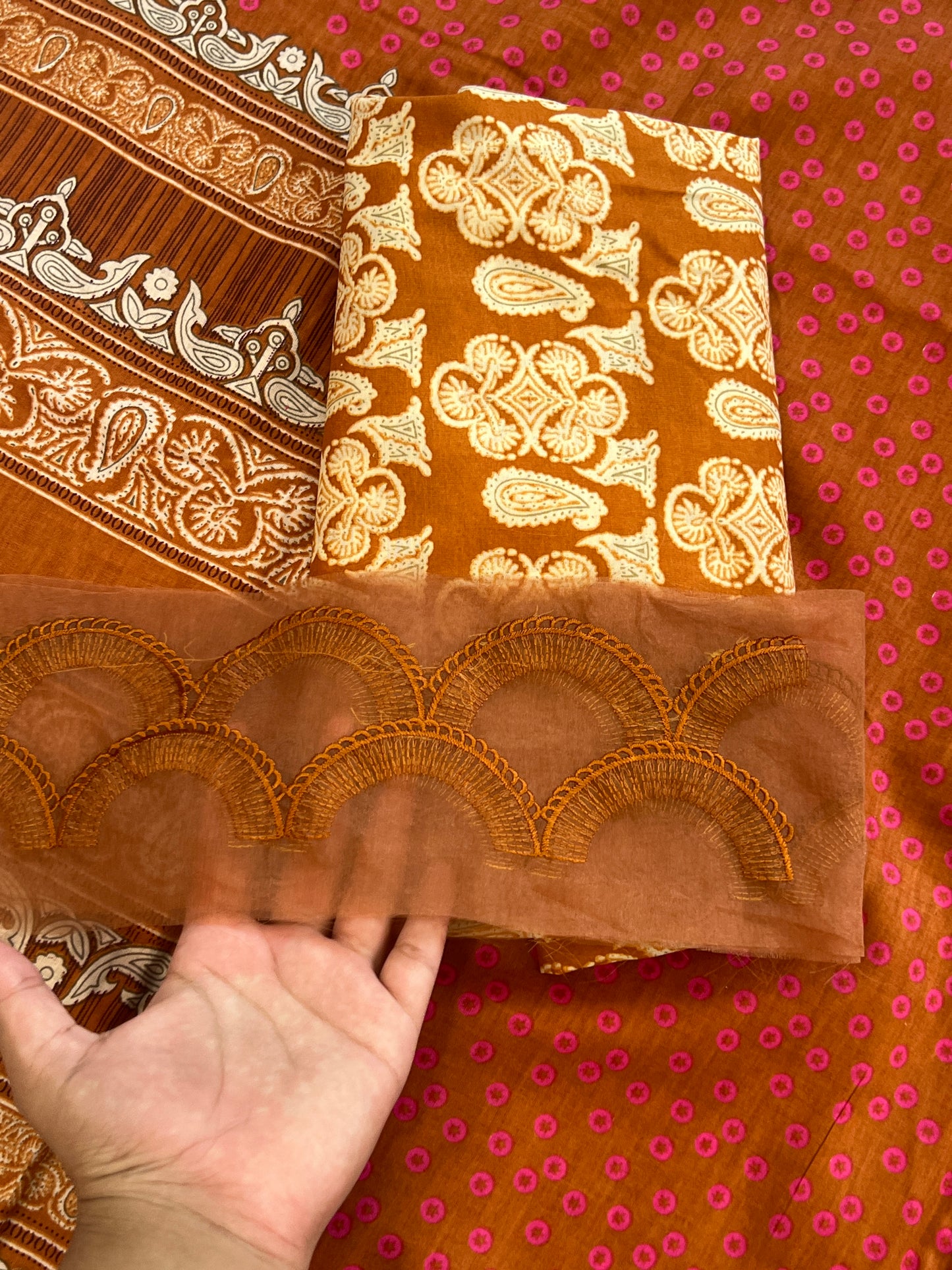 RUST COTTON PATCH SUIT