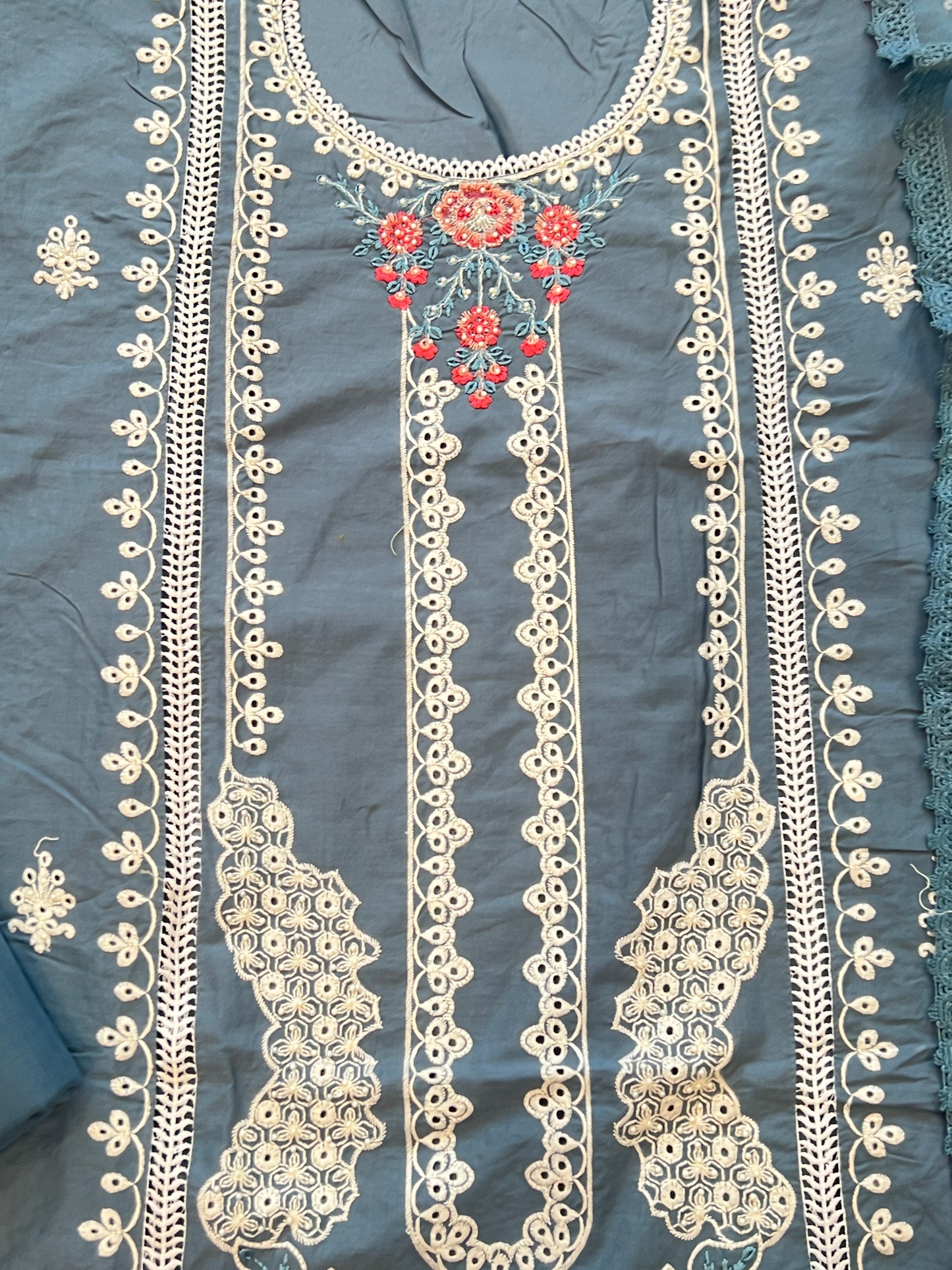 HANIA PURE COTTON EMBROIDERY SUIT 4