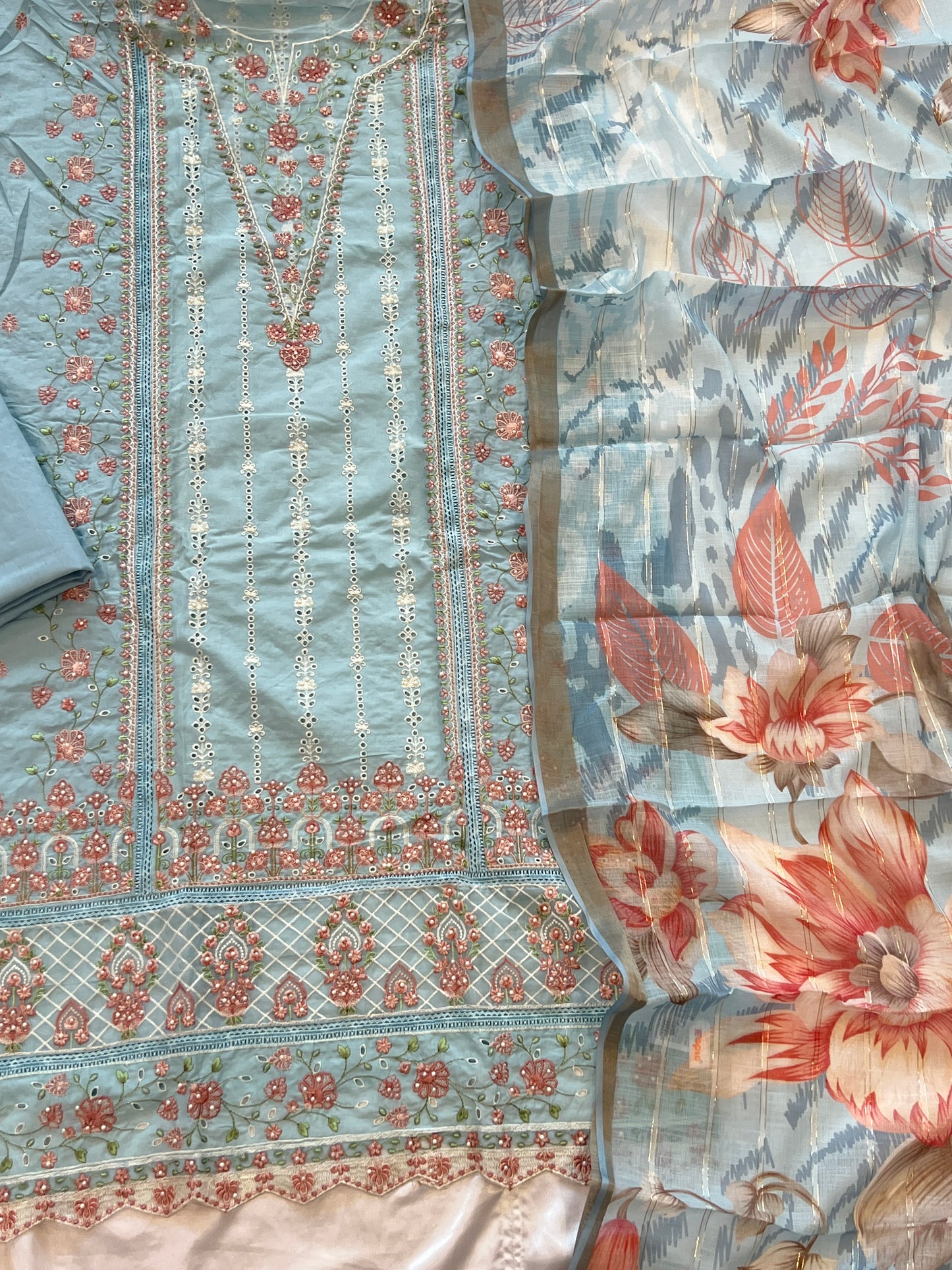 HANIA PURE COTTON EMBROIDERY SUIT 2