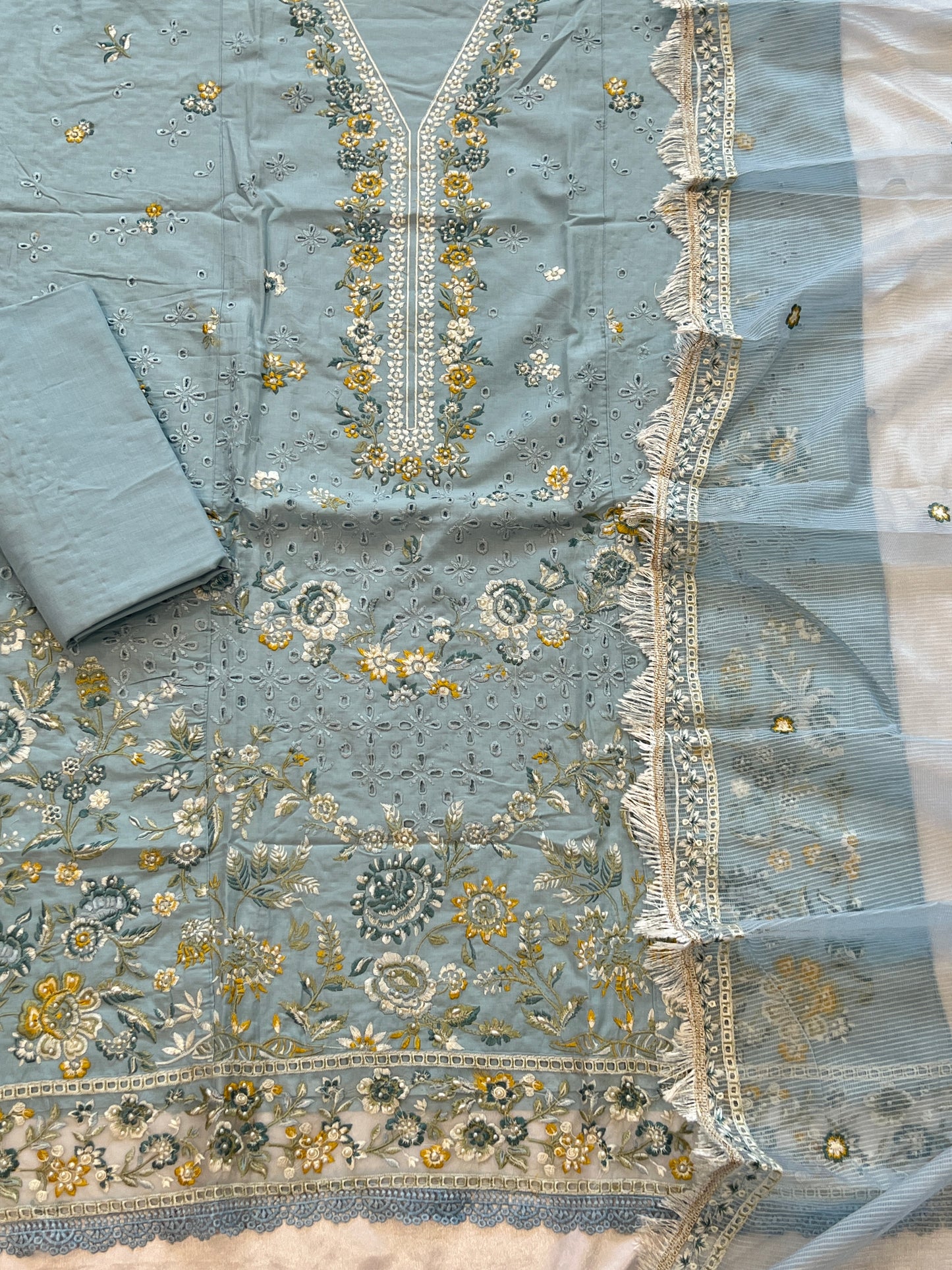 HANIA PURE COTTON EMBROIDERY SUIT 1