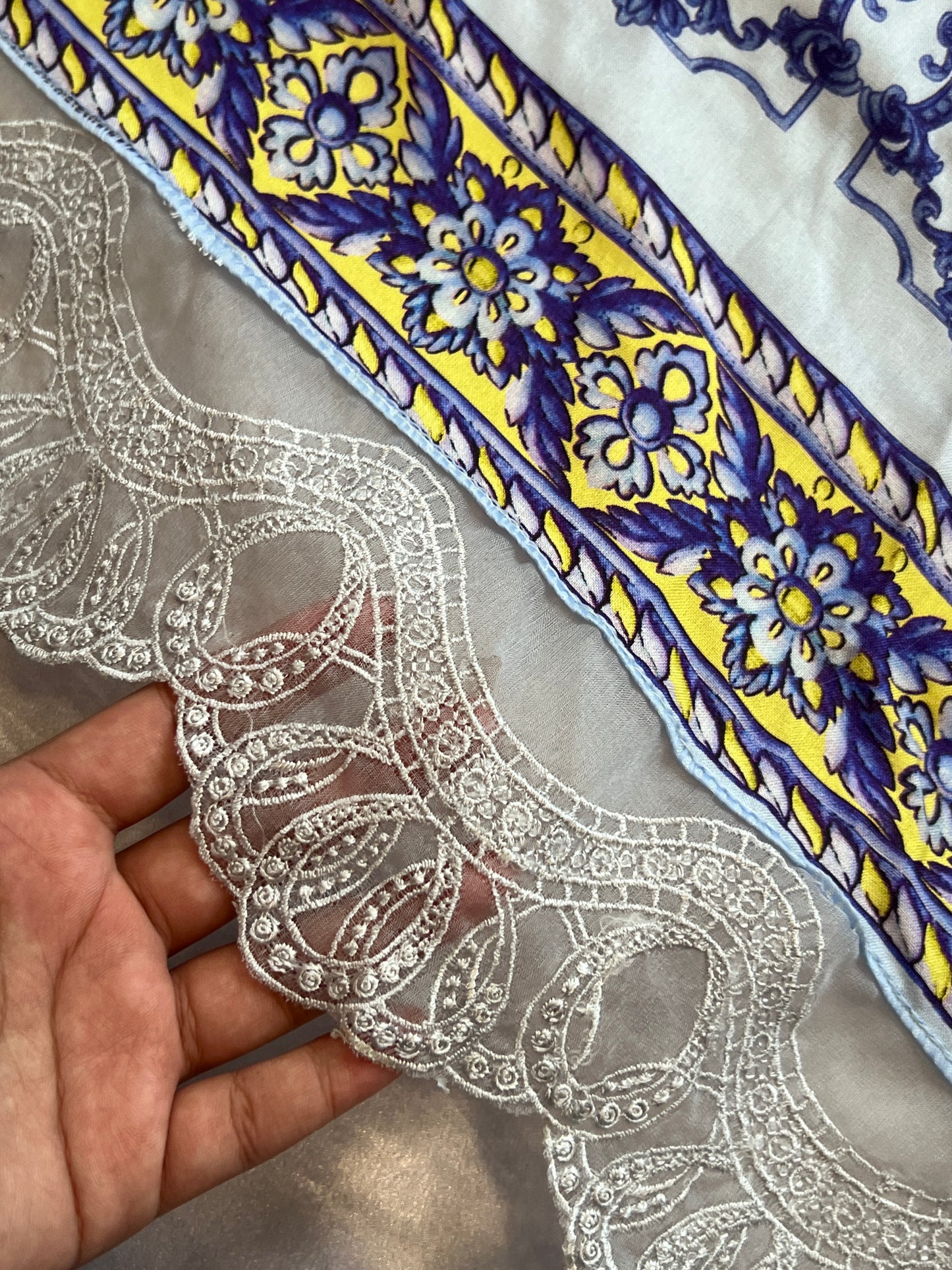 LIGHT BLUE LUXE SOFT COTTON EMBROIDER SUIT