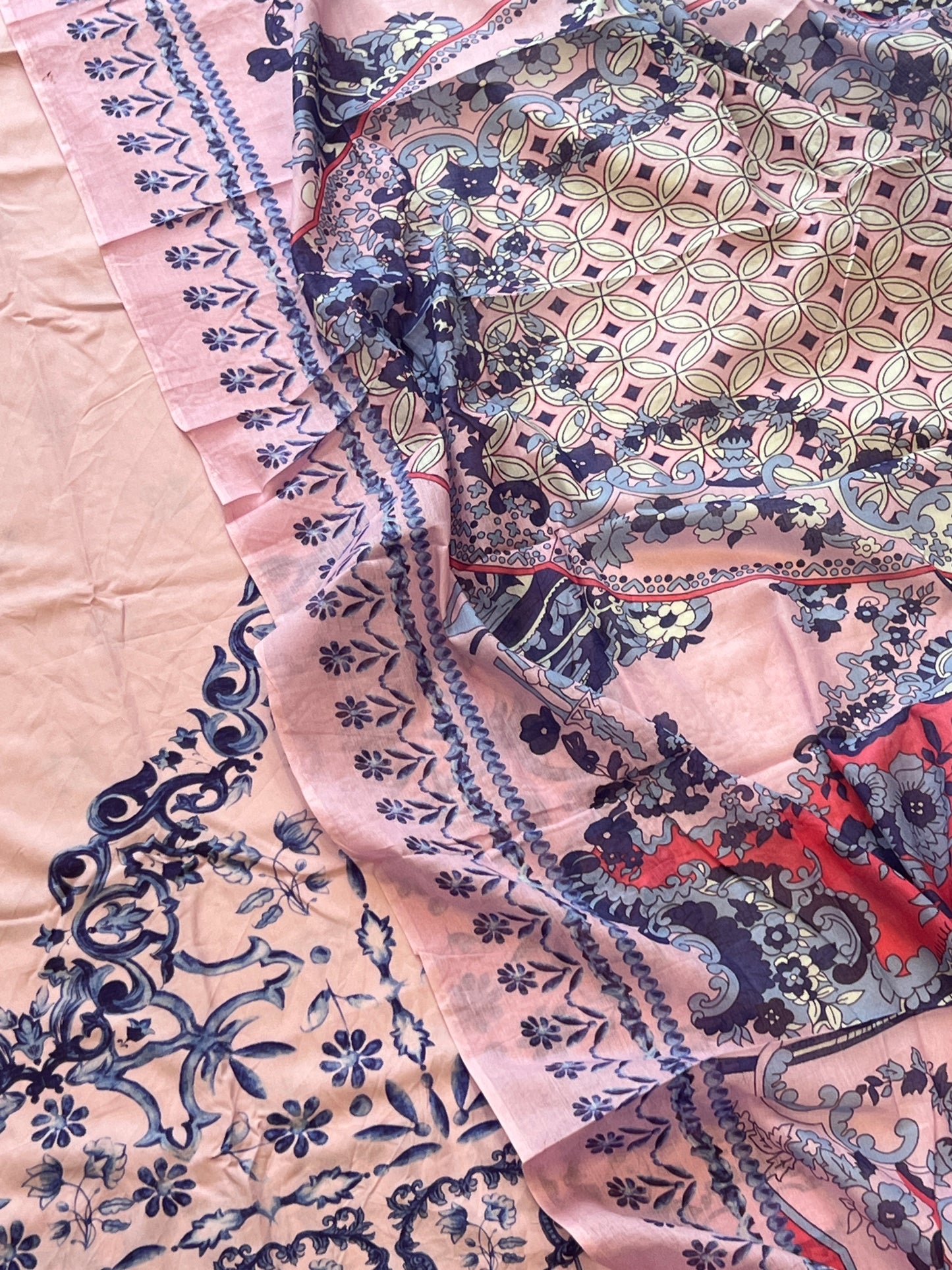 BABY PINK LUXE SOFT COTTON EMBROIDER SUIT