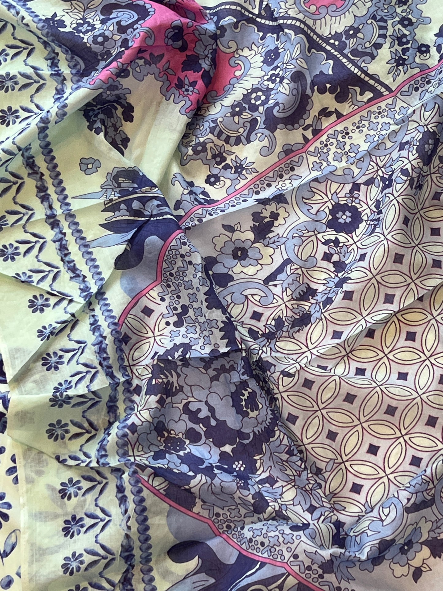 GREEN LUXE SOFT COTTON EMBROIDER SUIT