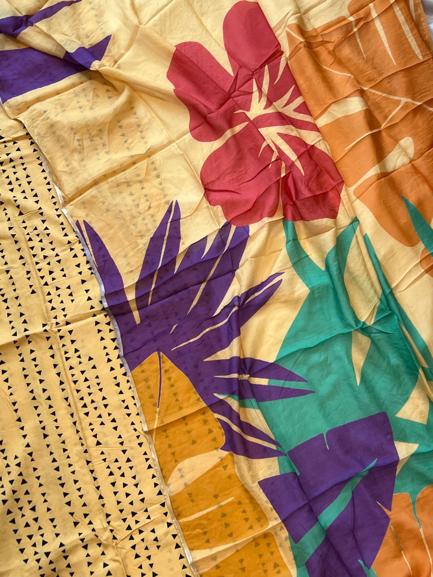 YELLOW MAHAM SOFT COTTON EMBROIDER SUIT