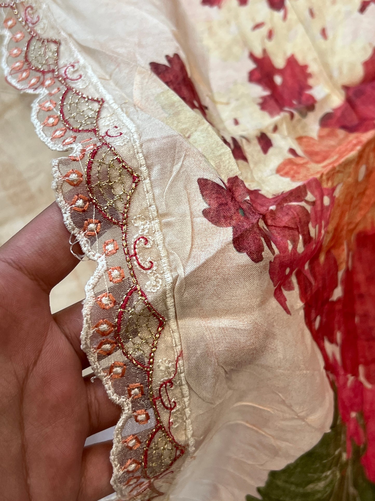 GAZAB COTTON SATIN HANDWORK SUIT 3