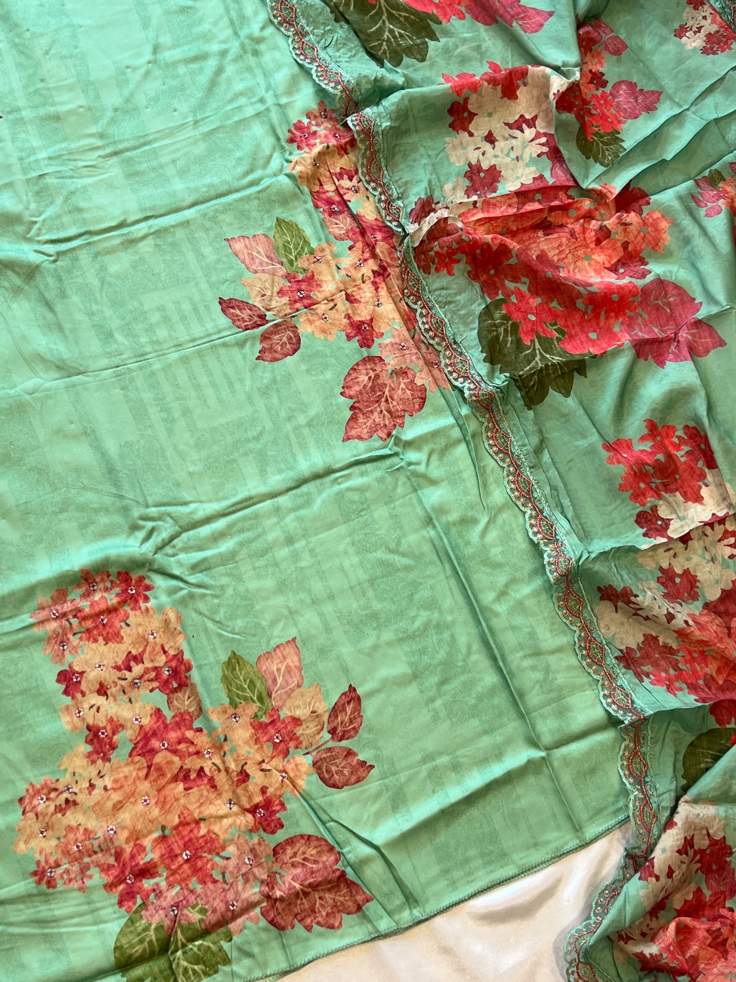 GAZAB COTTON SATIN HANDWORK SUIT 2