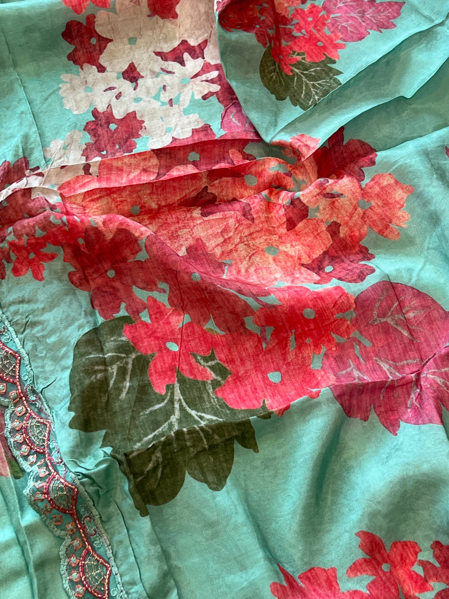 GAZAB COTTON SATIN HANDWORK SUIT 2
