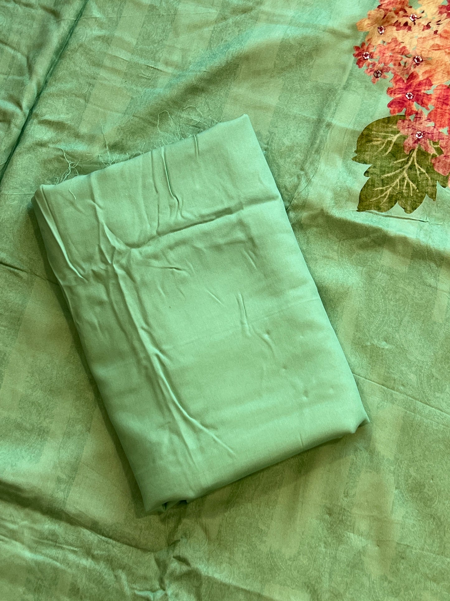 GAZAB COTTON SATIN HANDWORK SUIT 2