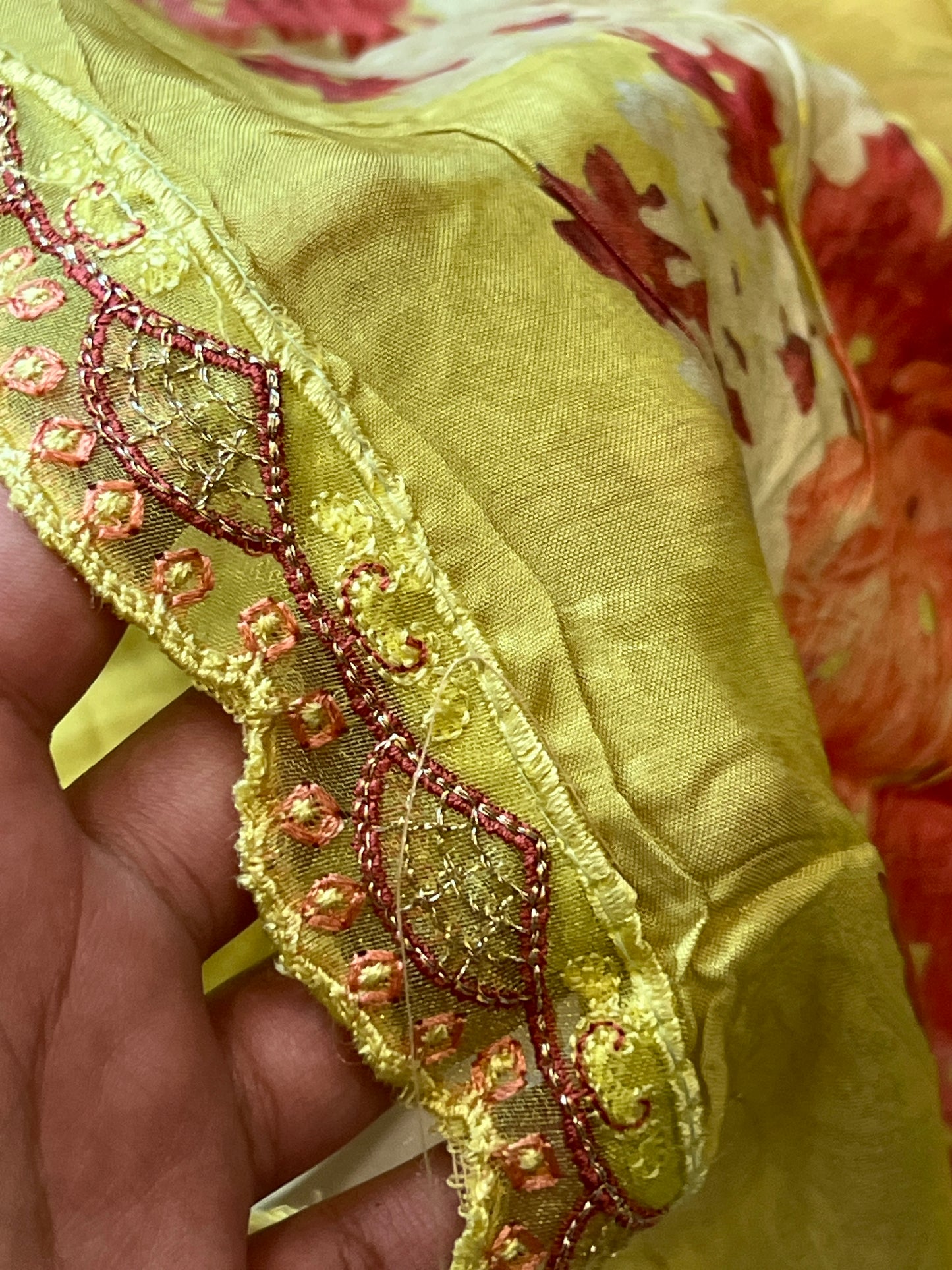 GAZAB COTTON SATIN HANDWORK SUIT 1