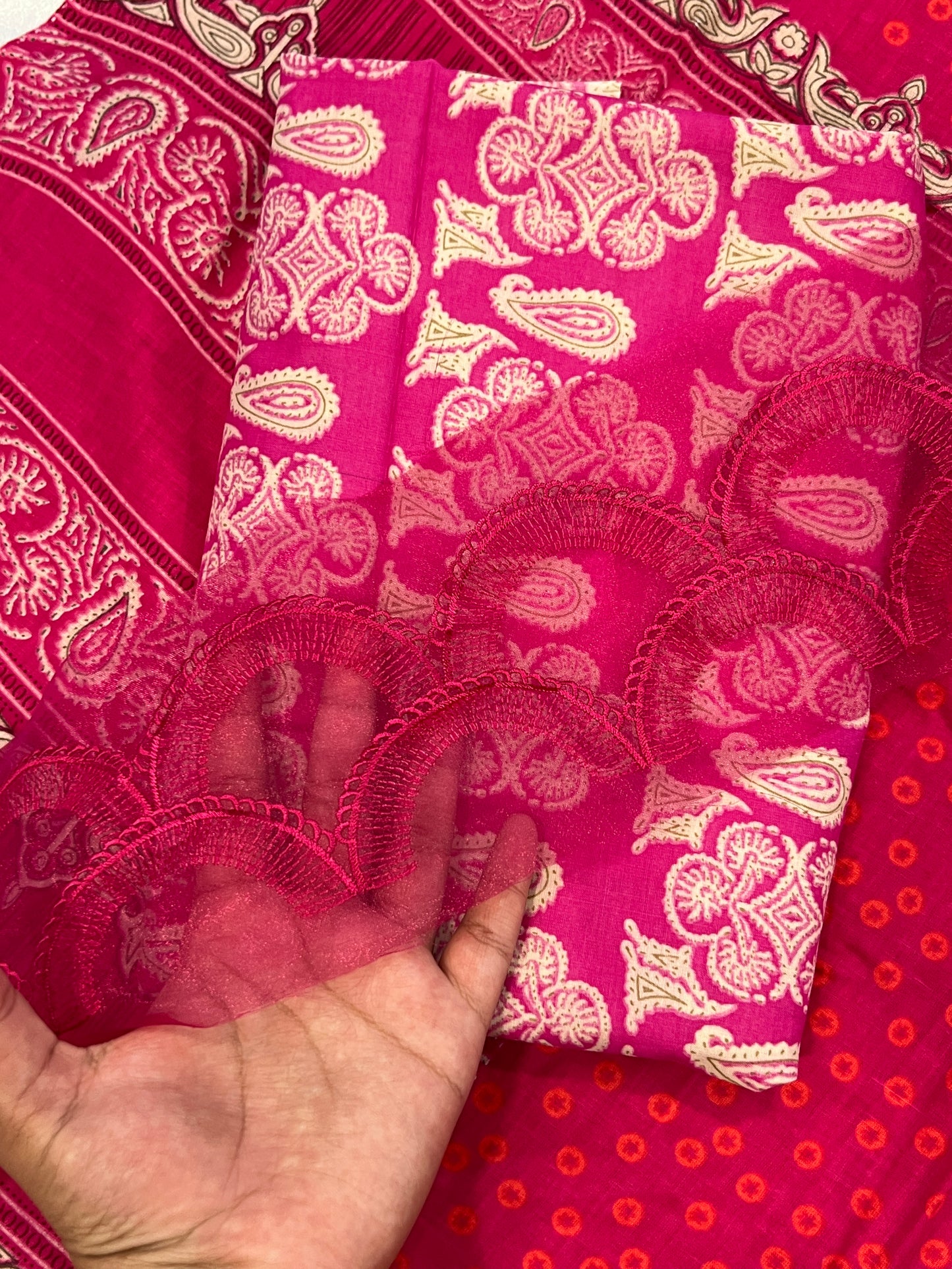 RANI PINK COTTON PATCH SUIT