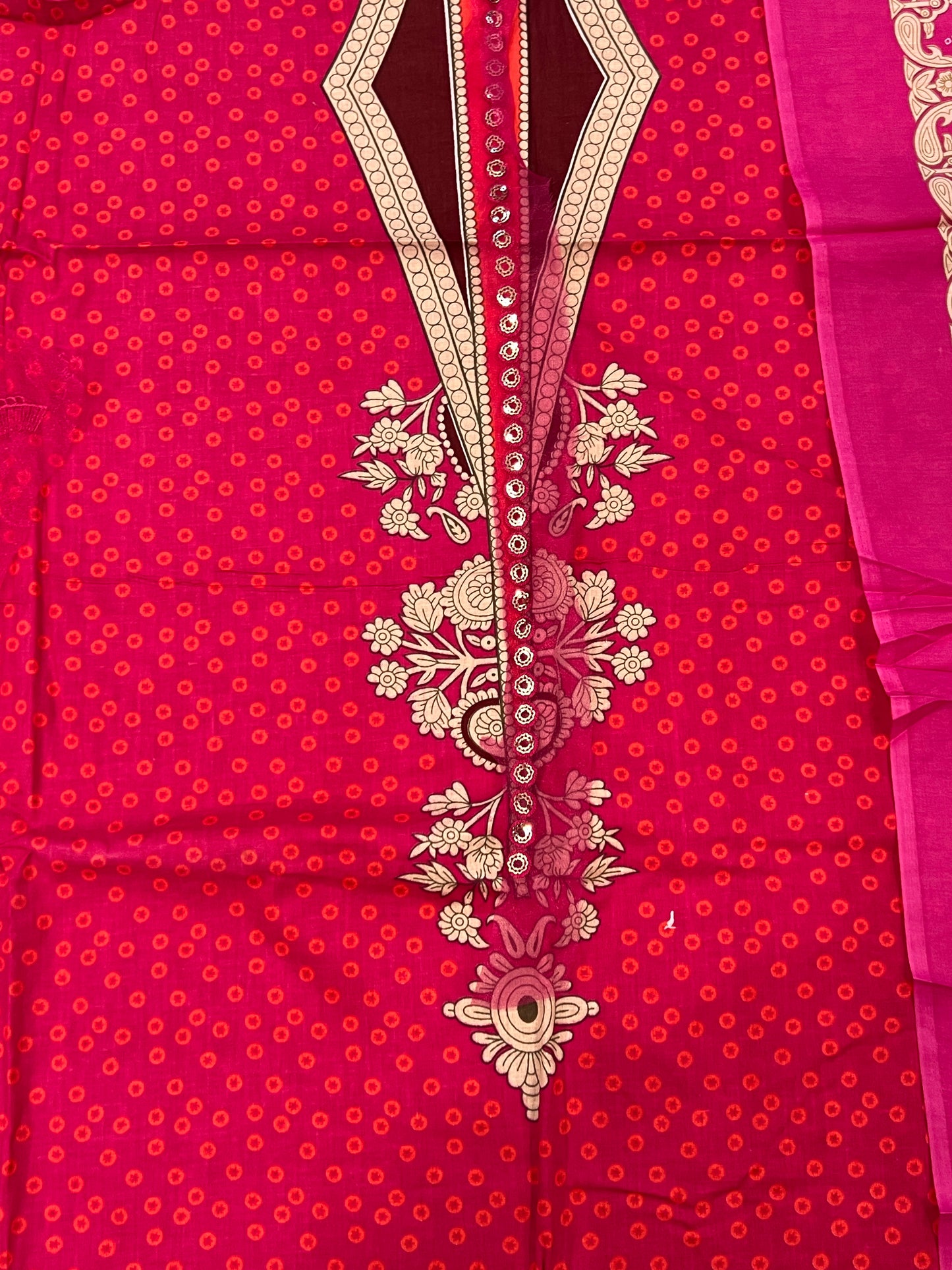 RANI PINK COTTON PATCH SUIT