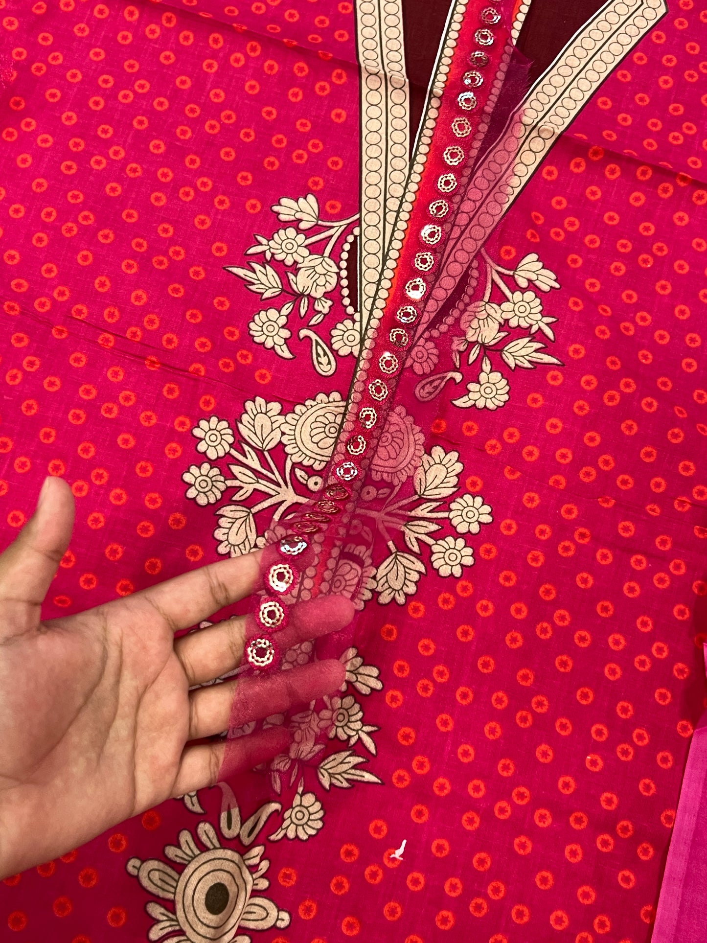 RANI PINK COTTON PATCH SUIT