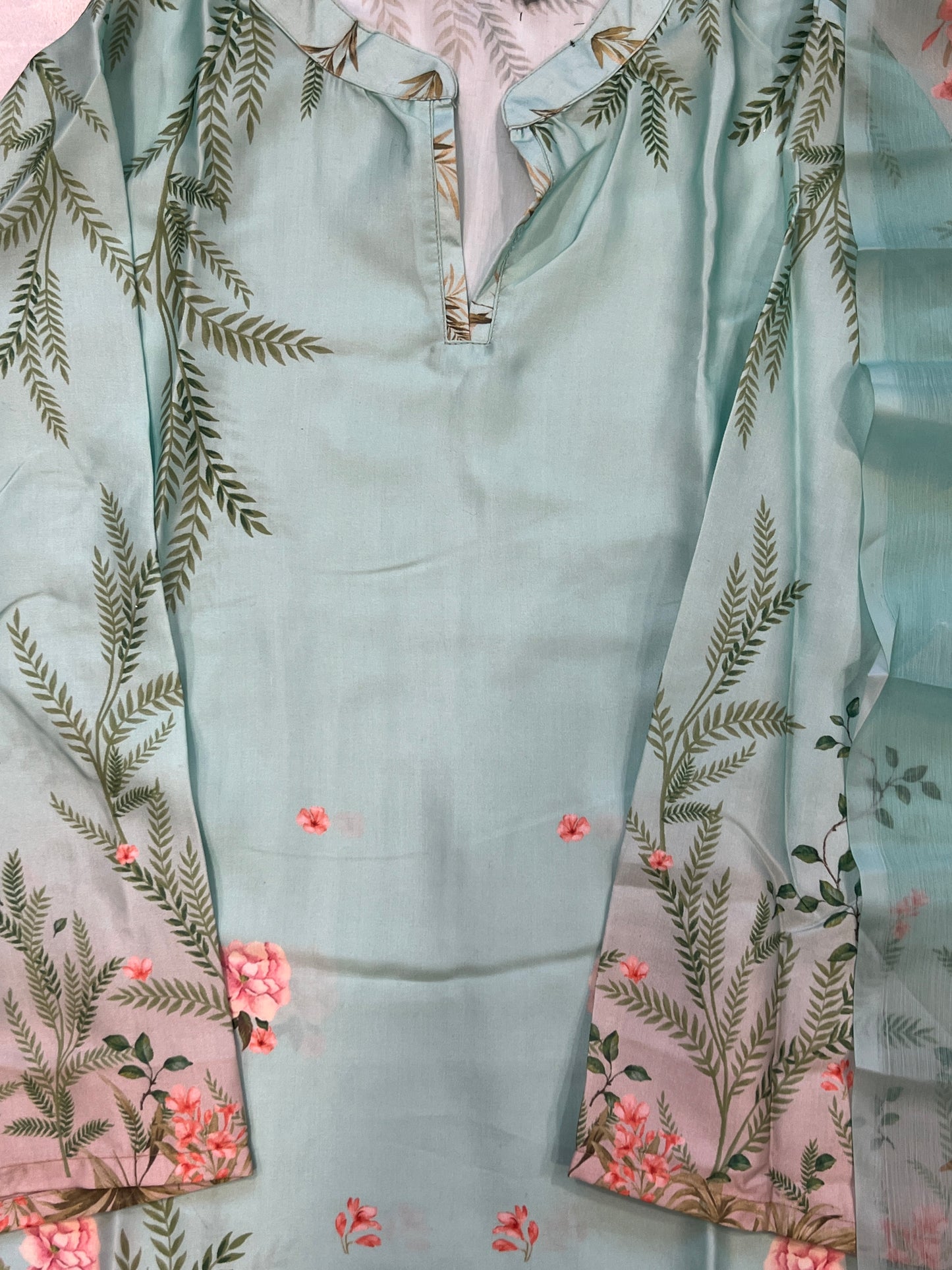 SEA GREEN LUXURY CO ORD SET