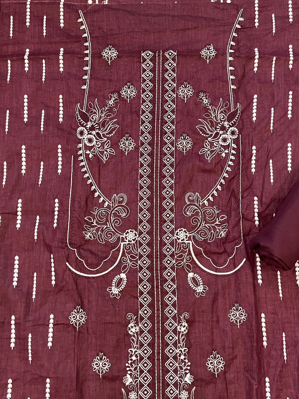 MAJENTA CHEVRON COTTON PATCH SUIT Q