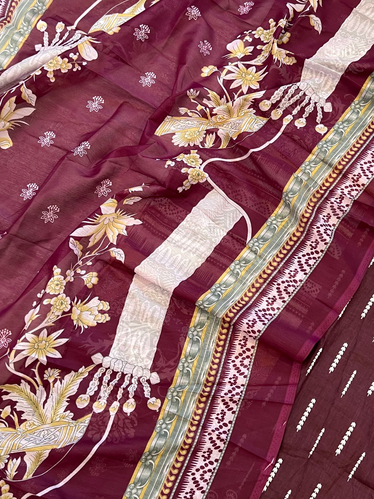MAJENTA CHEVRON COTTON PATCH SUIT Q