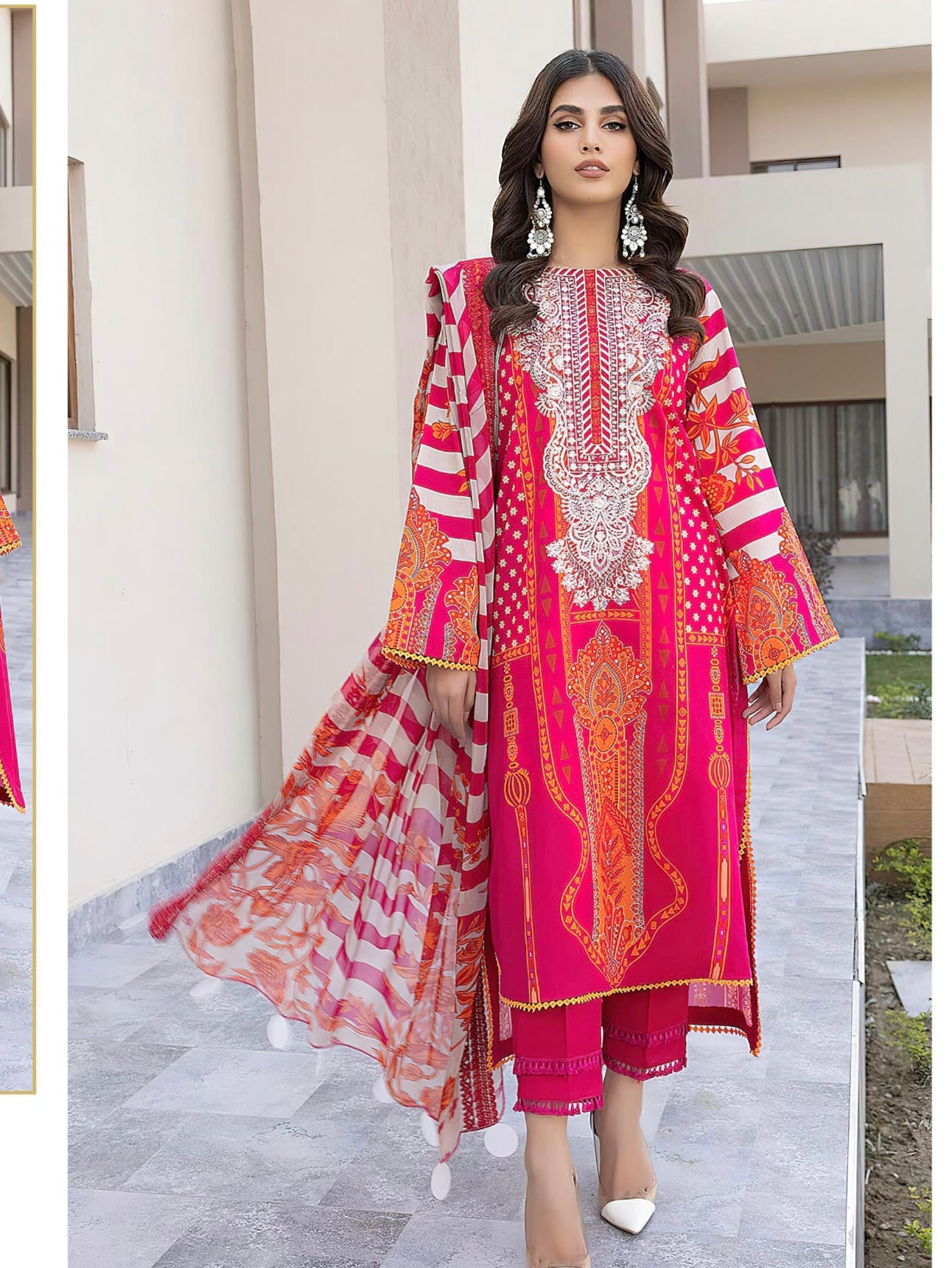 RANI PINK COTTON EMBROIDERY SUIT