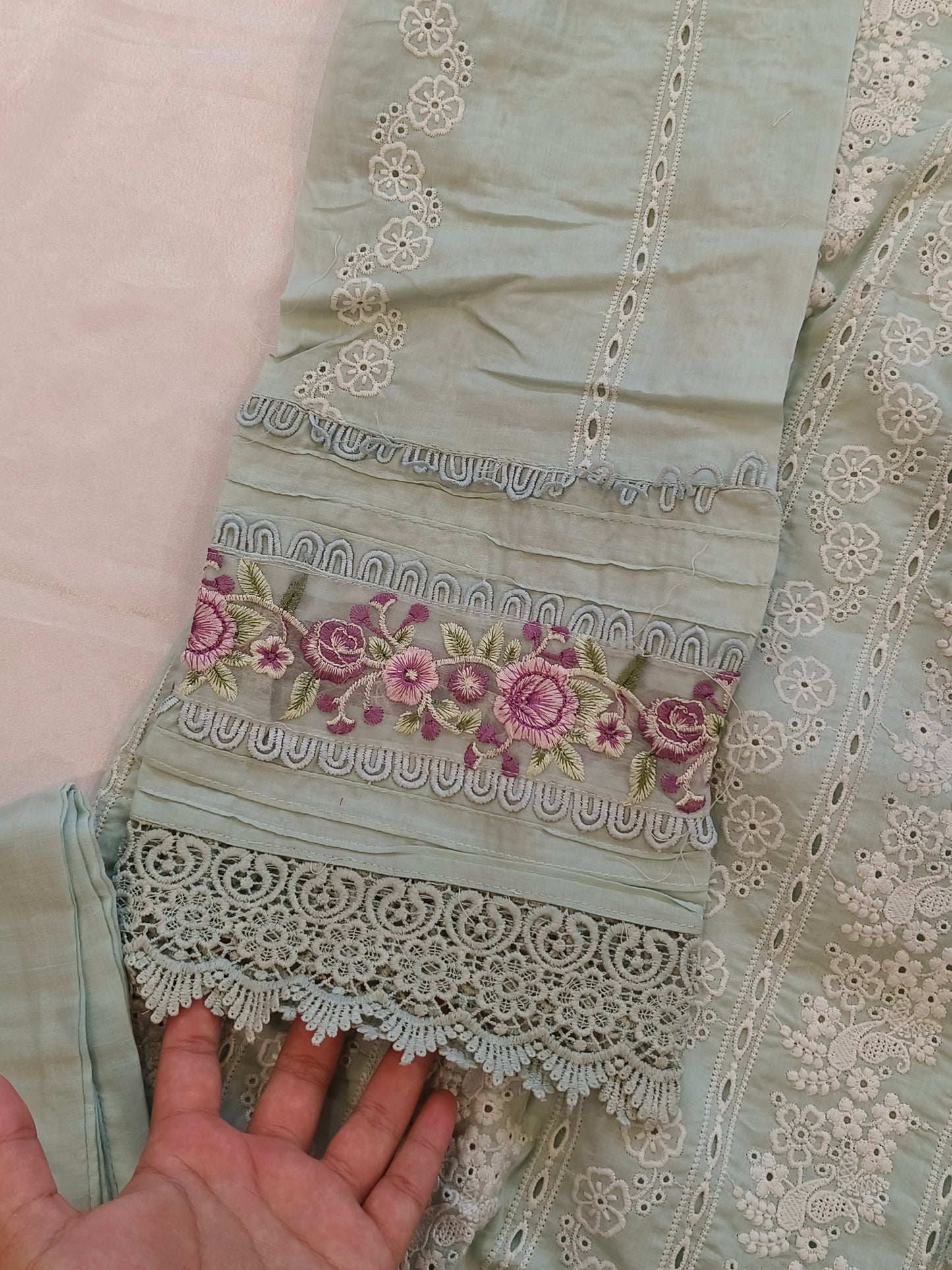 RAHI PURE COTTON EMBROIDERY SUIT 2 Q