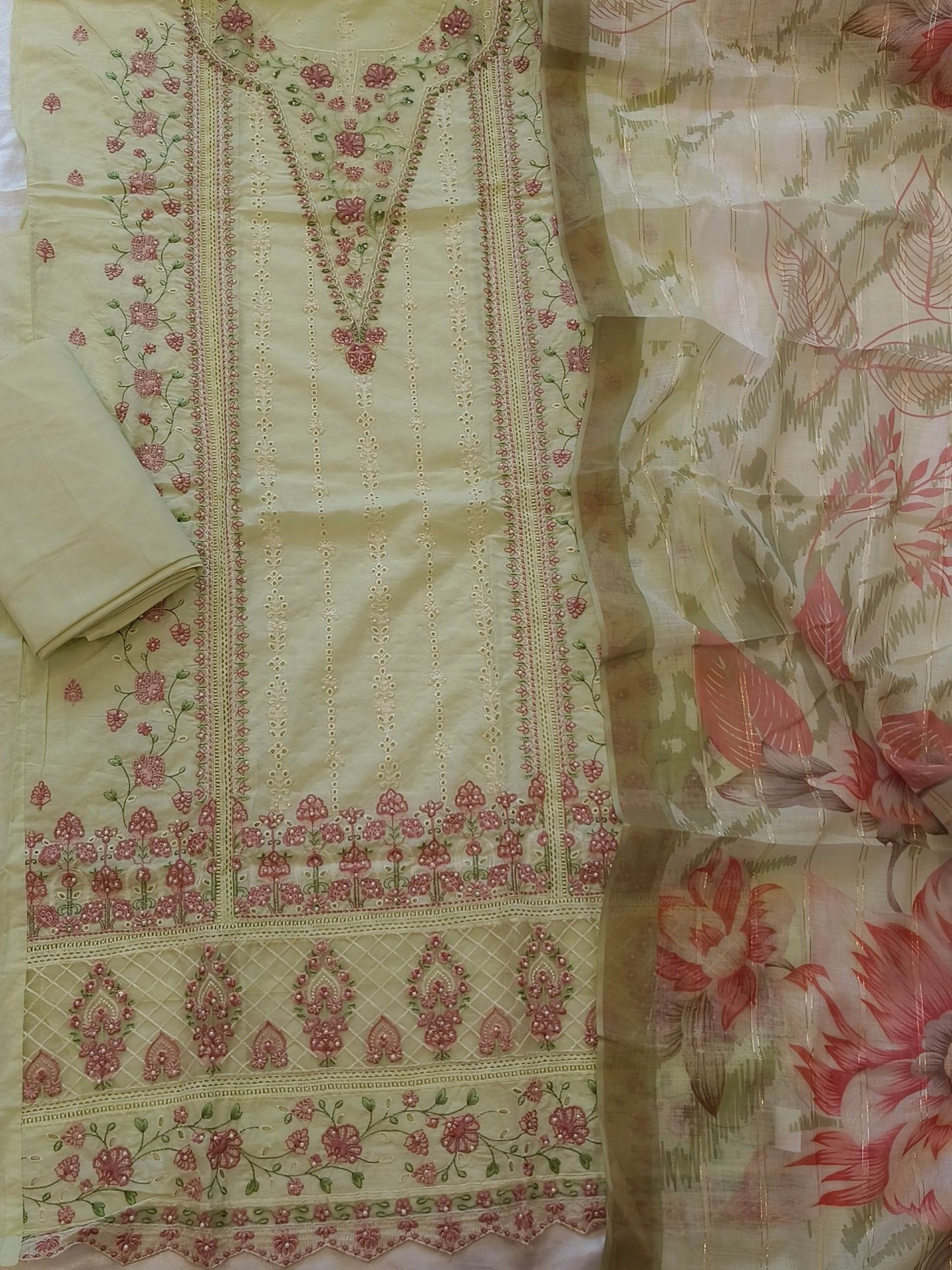 HANIA PURE COTTON EMBROIDERY SUIT 9