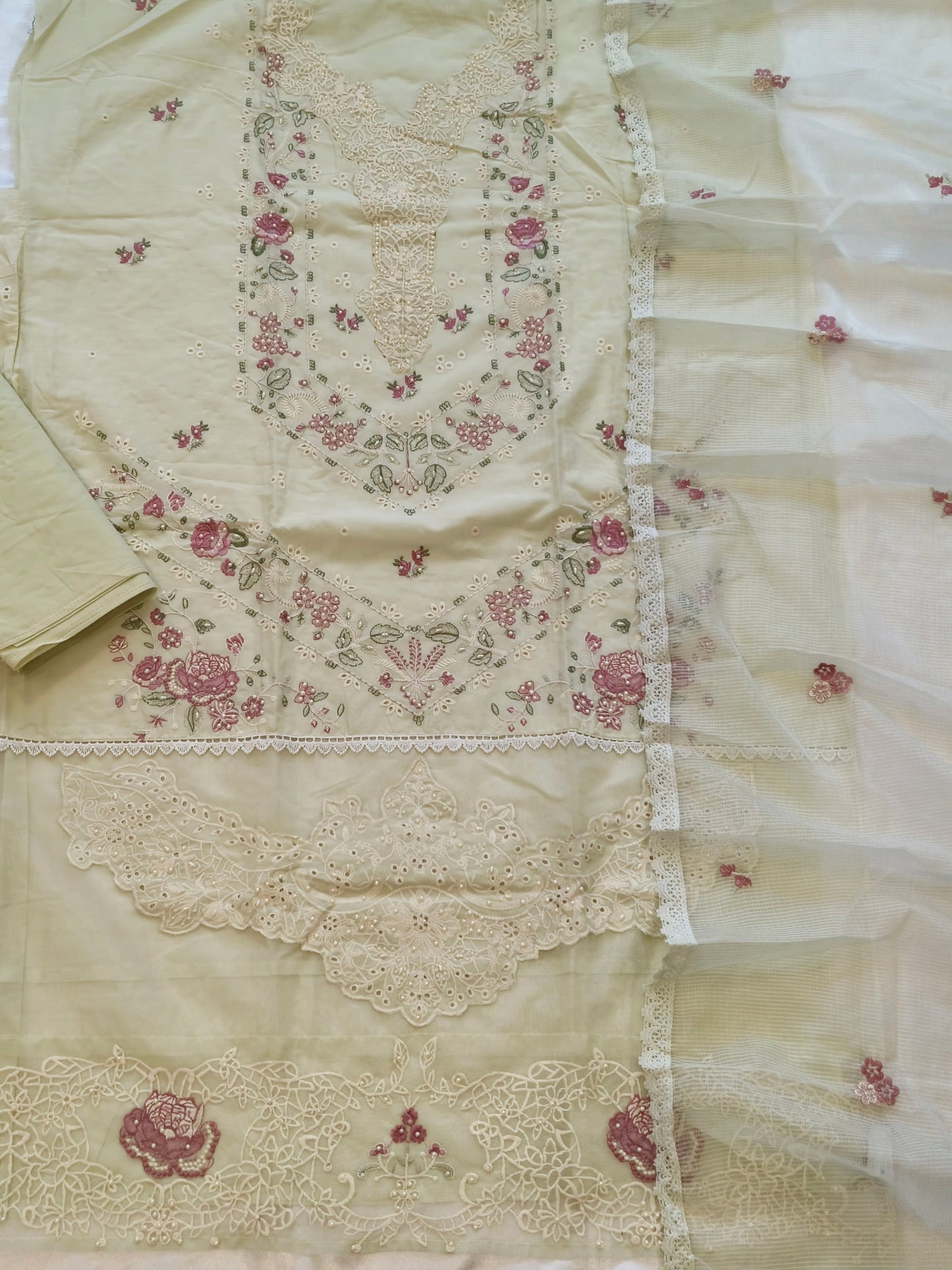 HANIA PURE COTTON EMBROIDERY SUIT 10