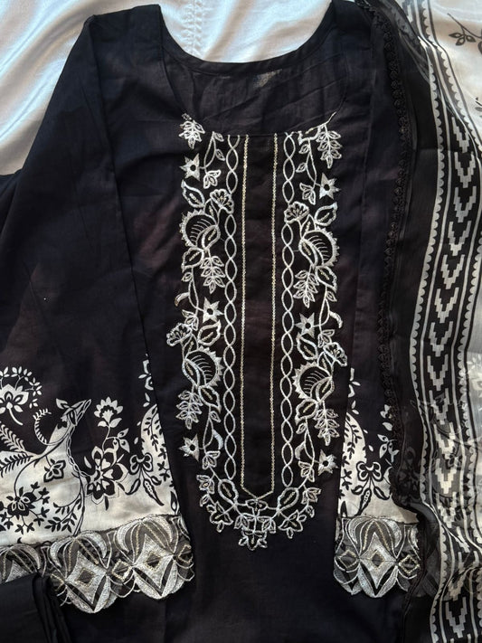 HARSHA BLACK READYMADE SUIT Q