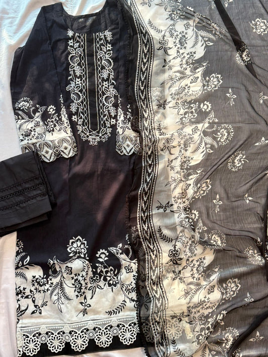 HARSHA BLACK READYMADE SUIT Q