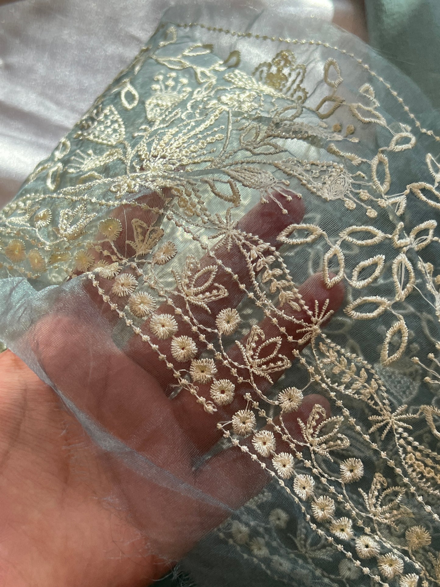 OMBRE CHIKANKARI PATCH SUIT 5