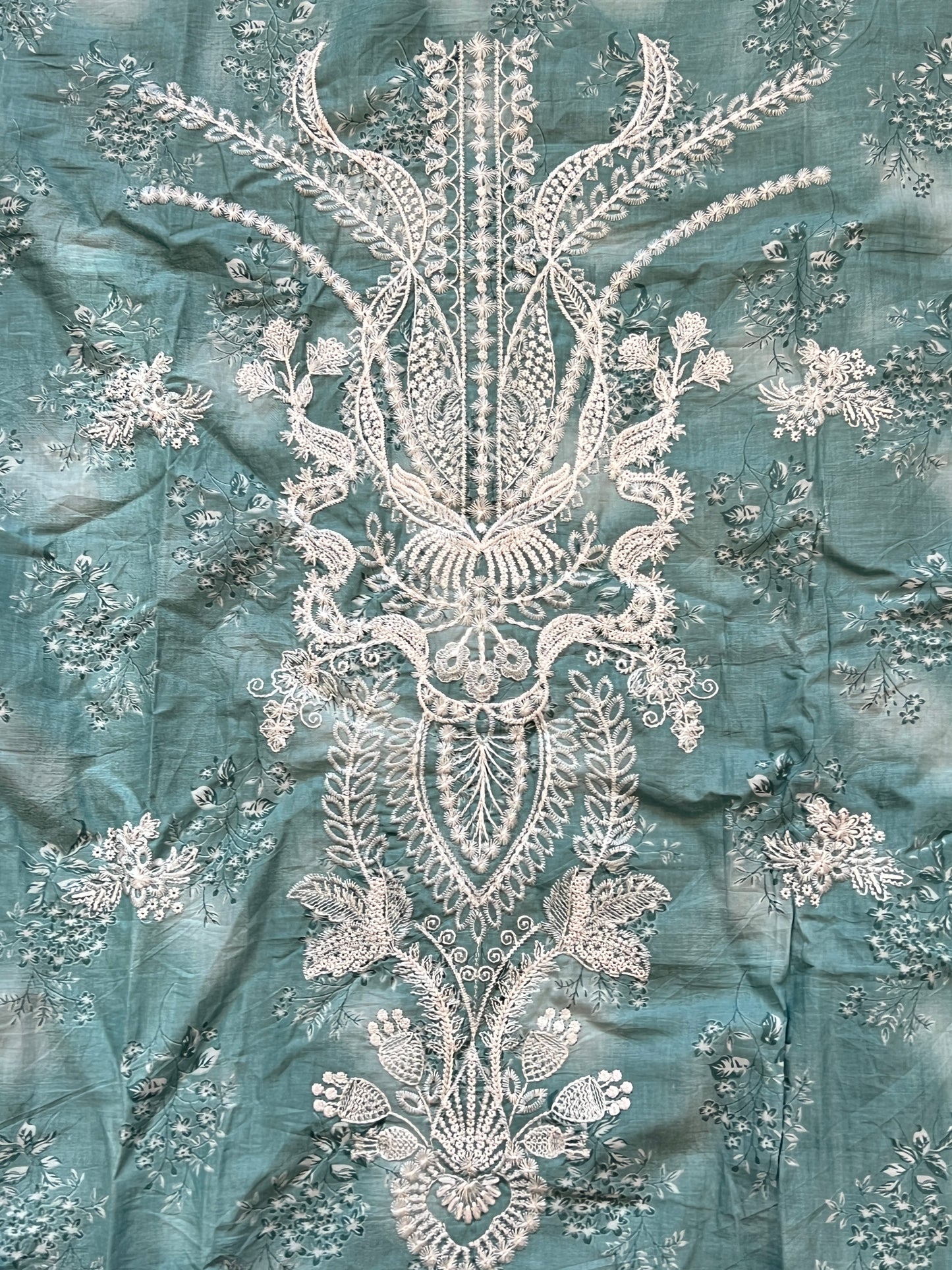 OMBRE CHIKANKARI PATCH SUIT 5