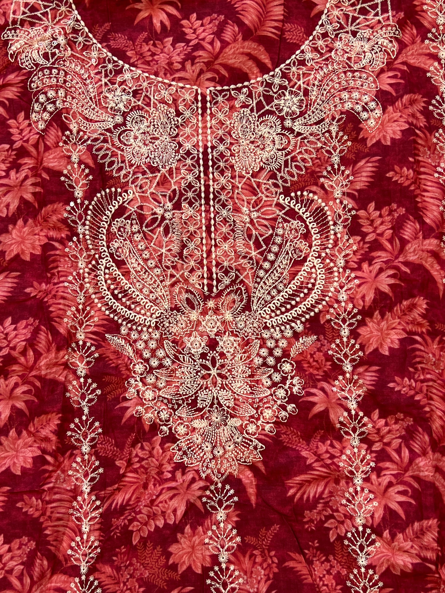 OMBRE CHIKANKARI PATCH SUIT 1
